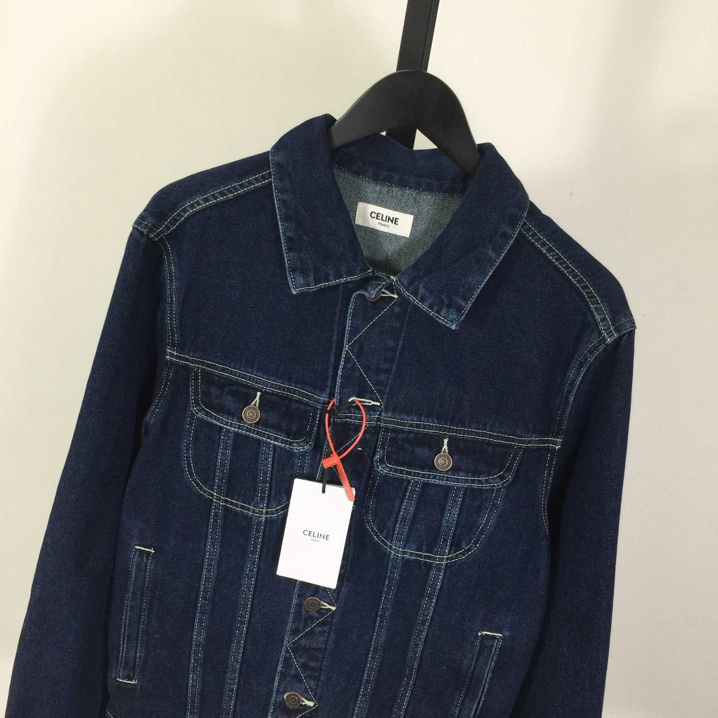 Celine Trucker Jacket In Royal Indigo Wash Denim - EUR FASHION