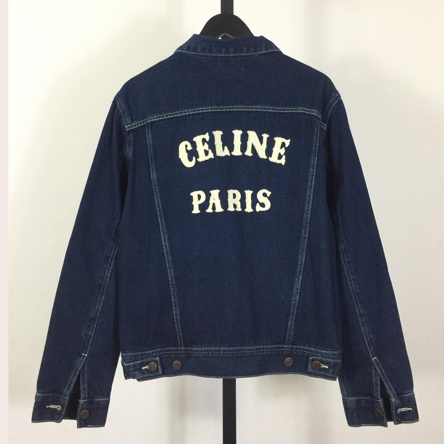 Celine Trucker Jacket In Royal Indigo Wash Denim - EUR FASHION