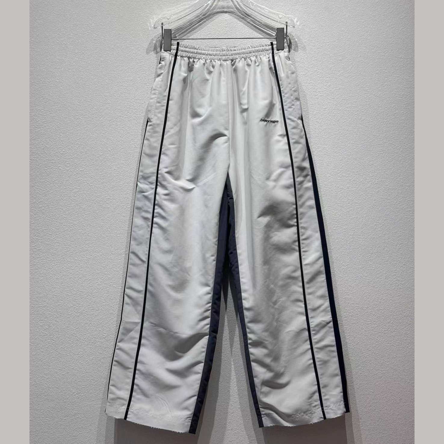 Balenciaga 50/50 Tracksuit Pants In White And Grey  - EUR FASHION