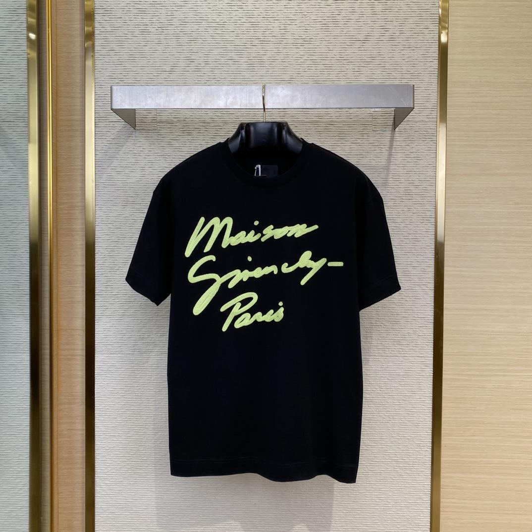 Givenchy Maison GIVENCHY t-shirt in cotton in - black/green - EUR FASHION