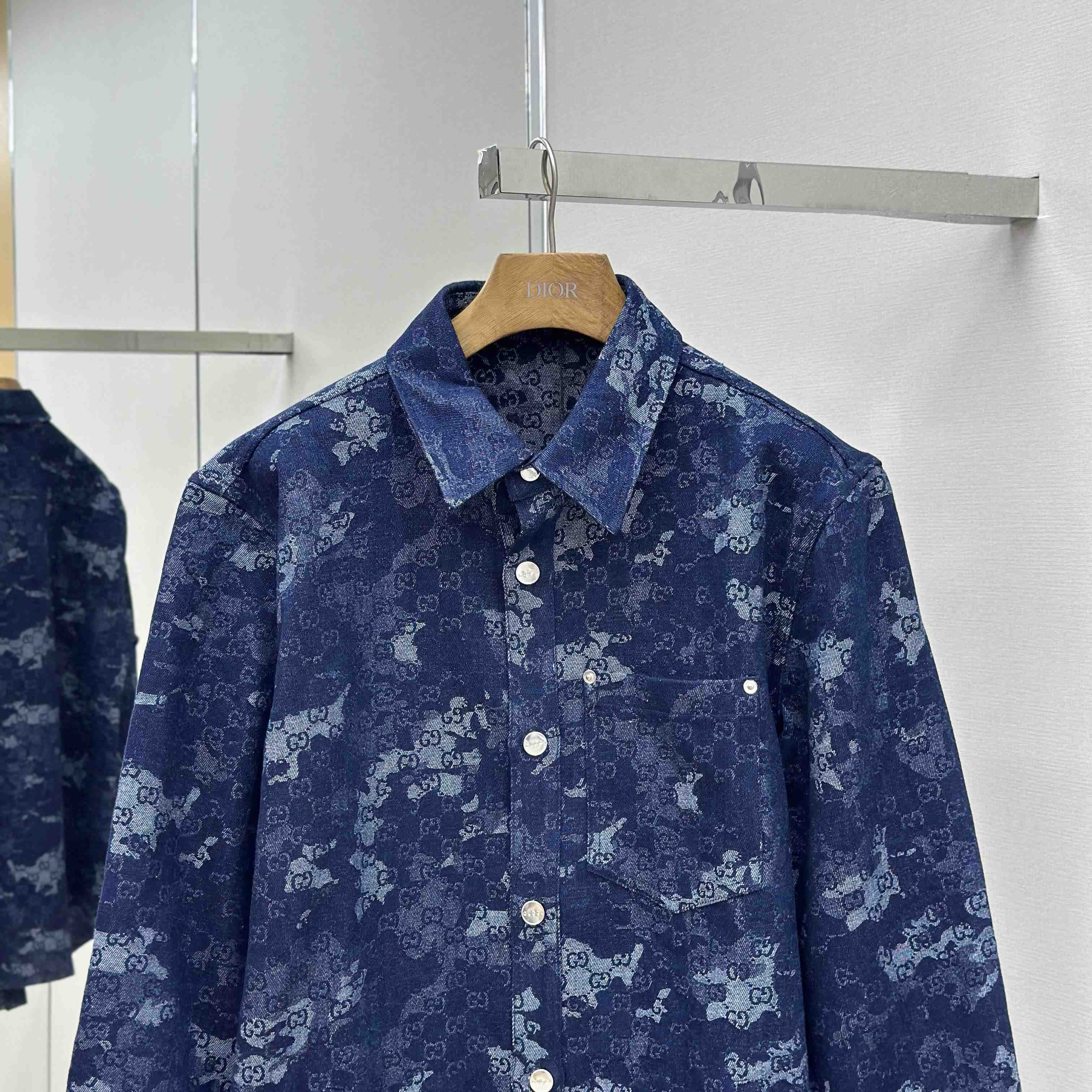 Gucci GG Jacquard Denim Shirt - EUR FASHION