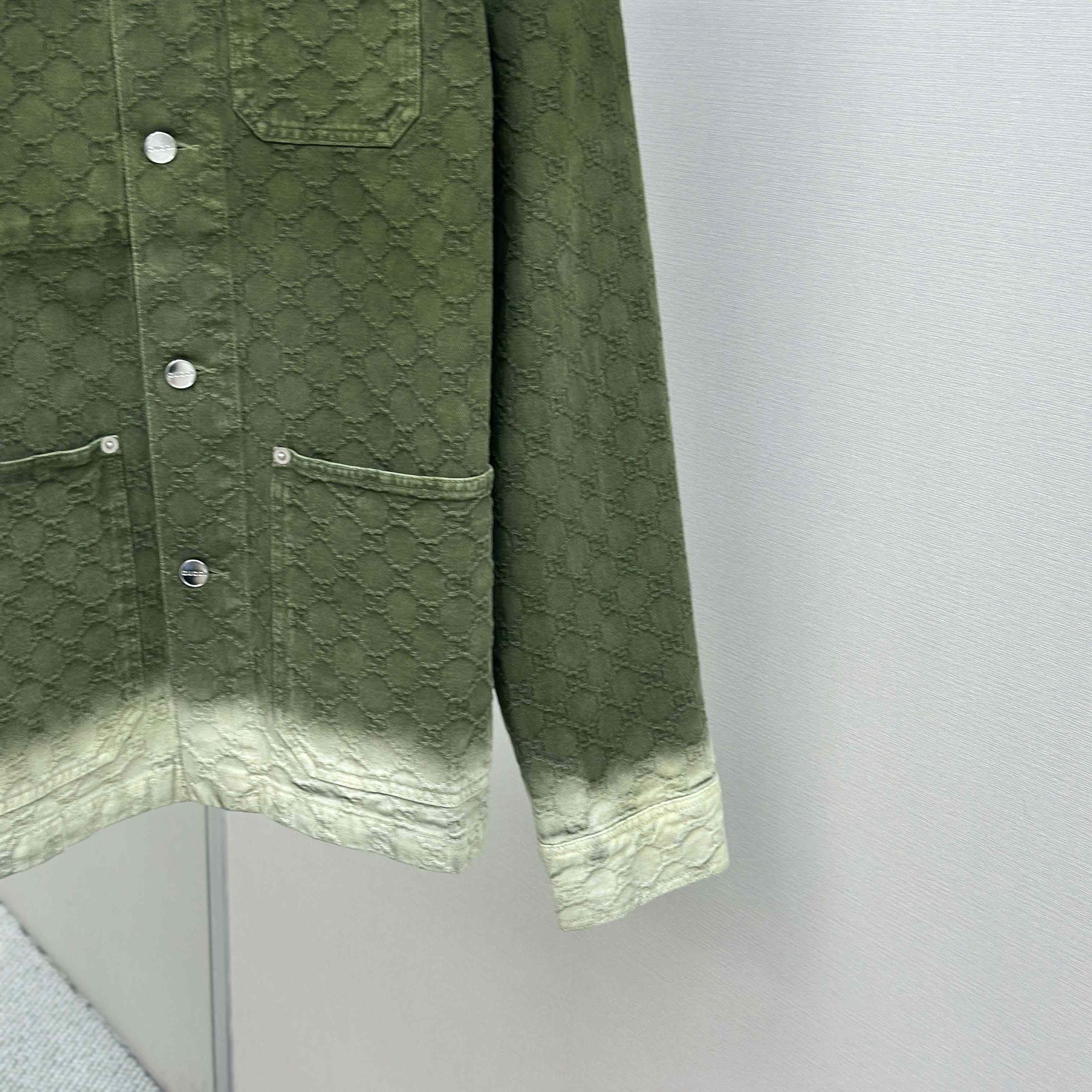 Gucci Bleached GG Cotton Denim Jacquard Shirt - EUR FASHION