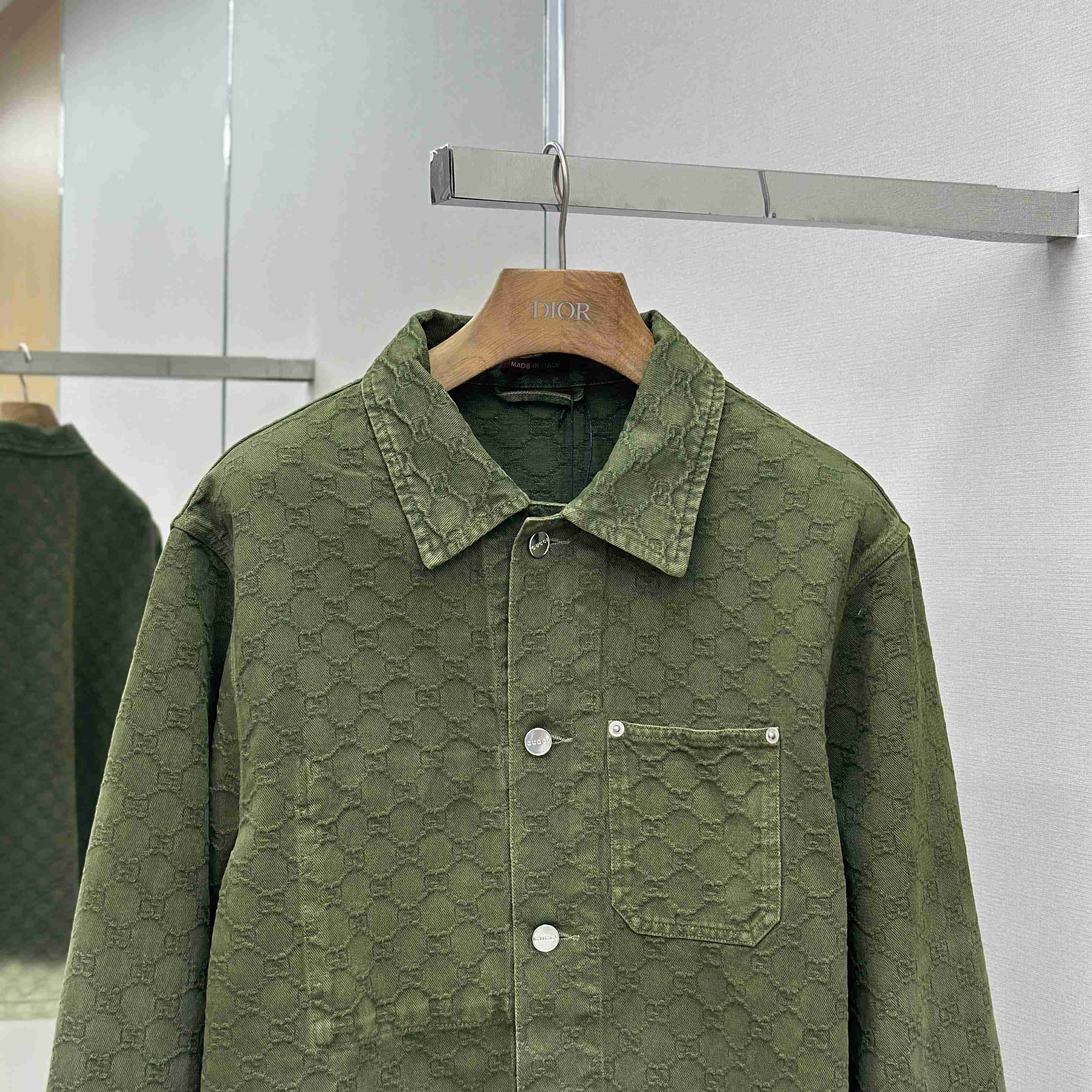 Gucci Bleached GG Cotton Denim Jacquard Shirt - EUR FASHION