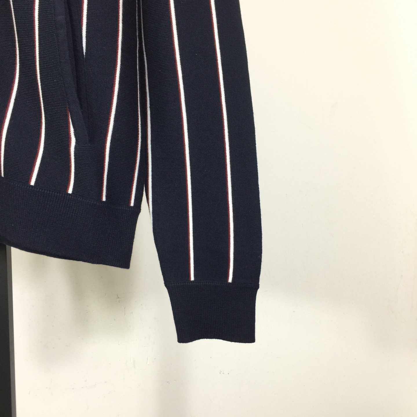 Prada Navy Striped Wool Cardigan  - EUR FASHION