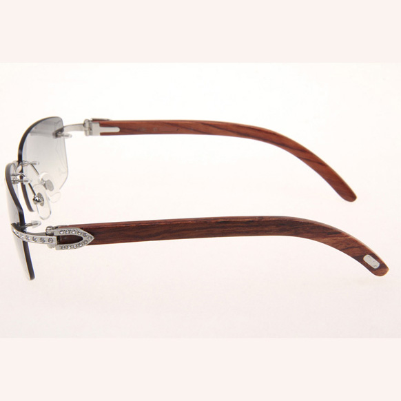 Cartier CT_3524012 Diamond Wood Eyeglasses In Silver Grey - EUR FASHION