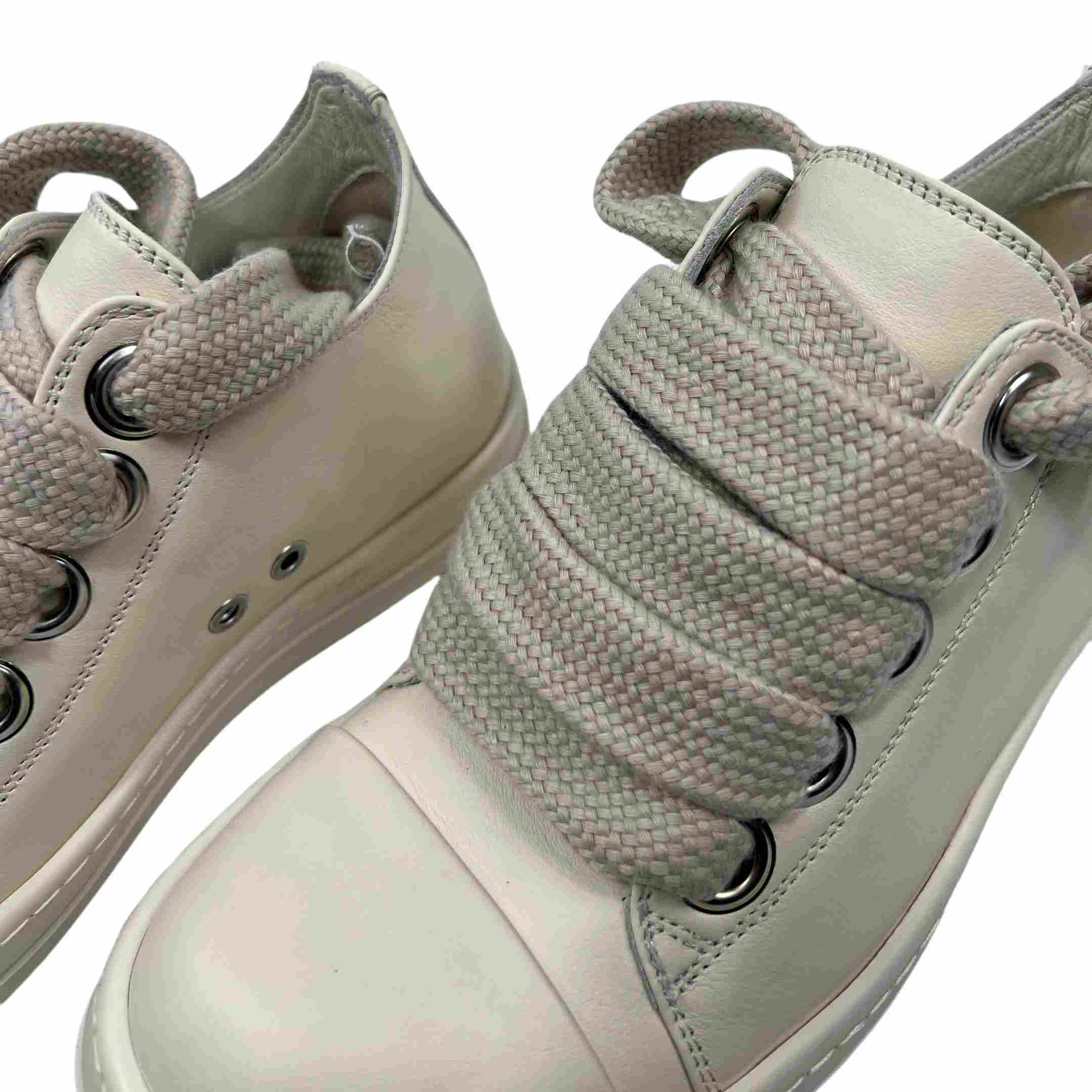 Rick Owens Lido Low Top Sneaks Jumbo Laced Milk - EUR FASHION