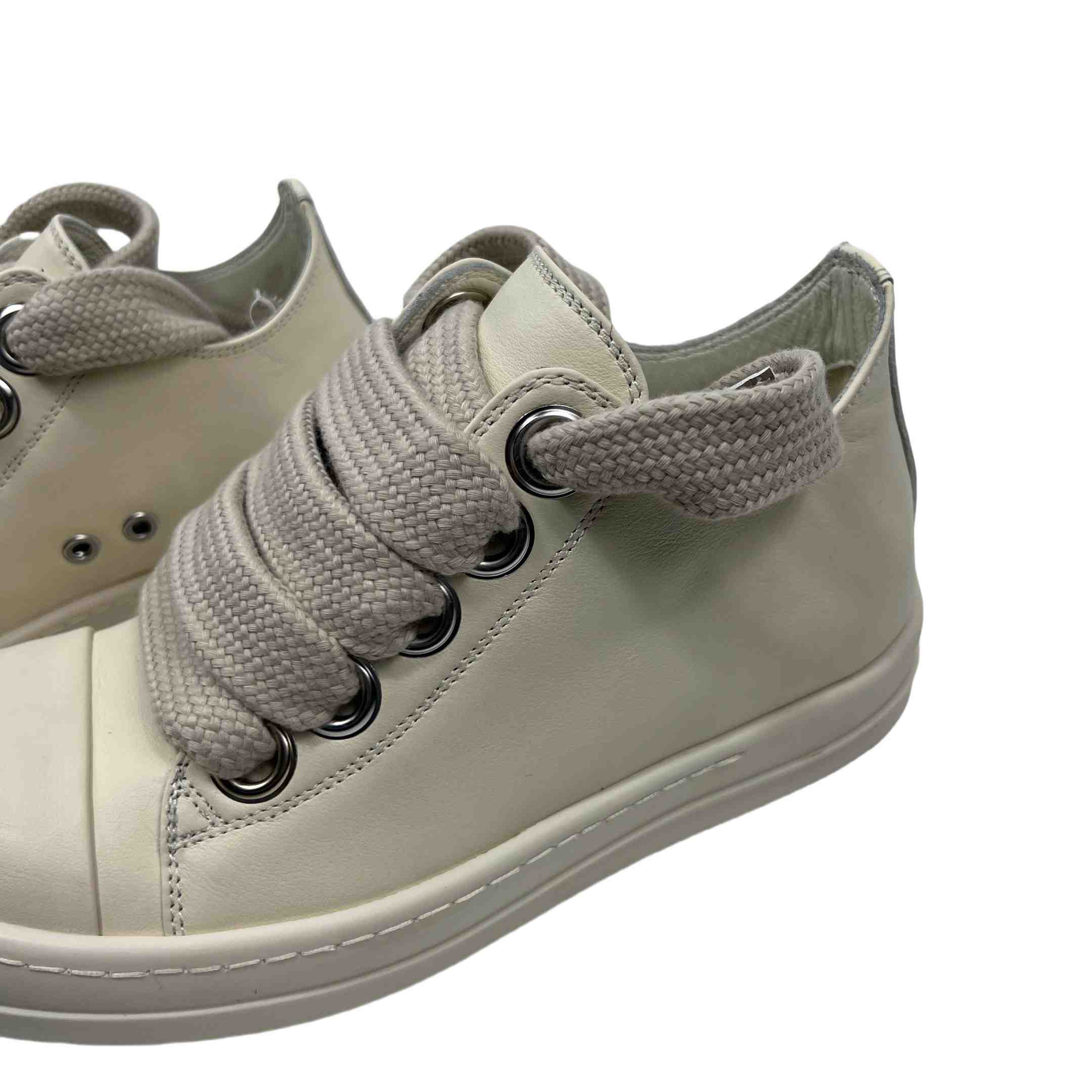 Rick Owens Lido Low Top Sneaks Jumbo Laced Milk - EUR FASHION