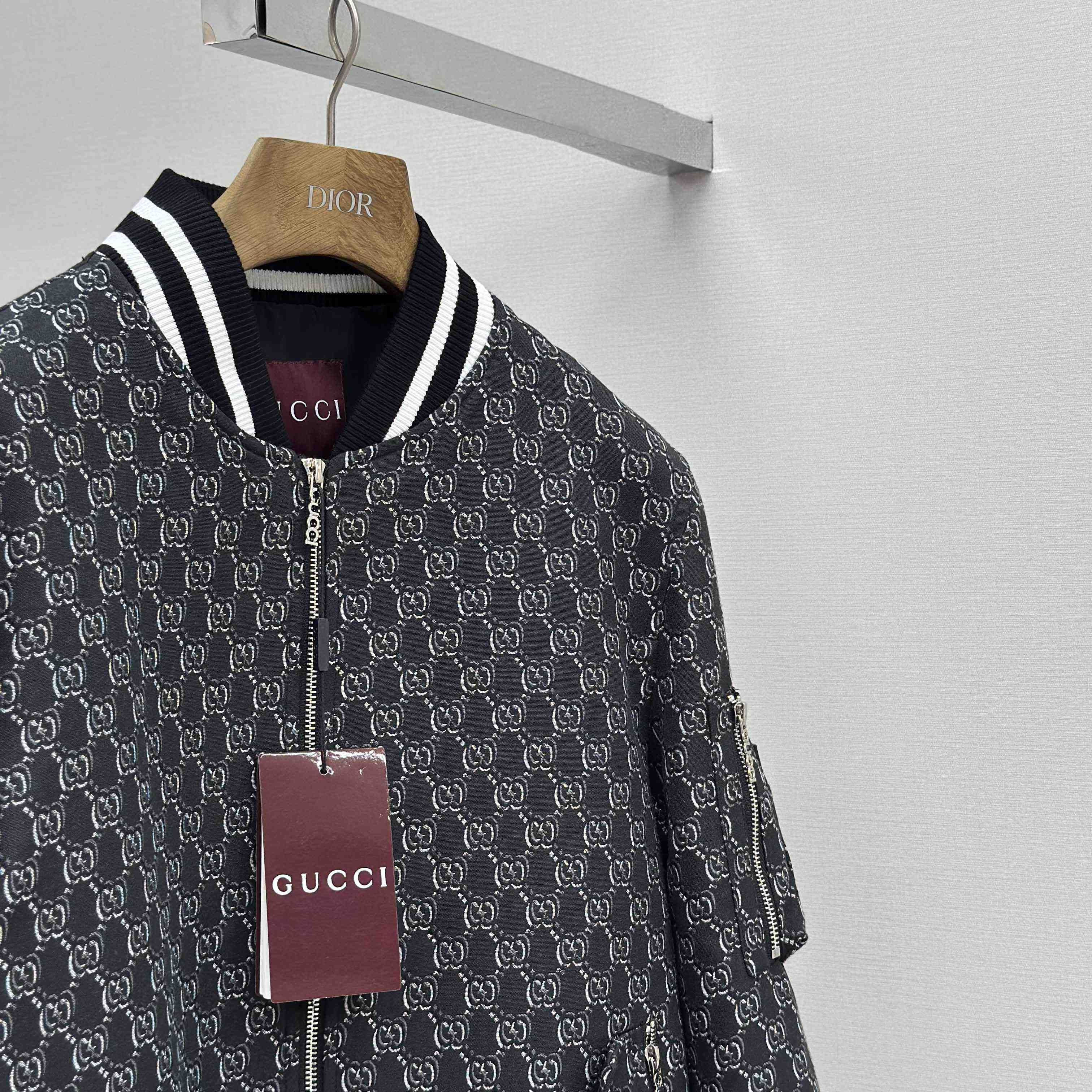 Gucci Logo-Jacquard Padded Cotton-Twill Bomber Jacket - EUR FASHION