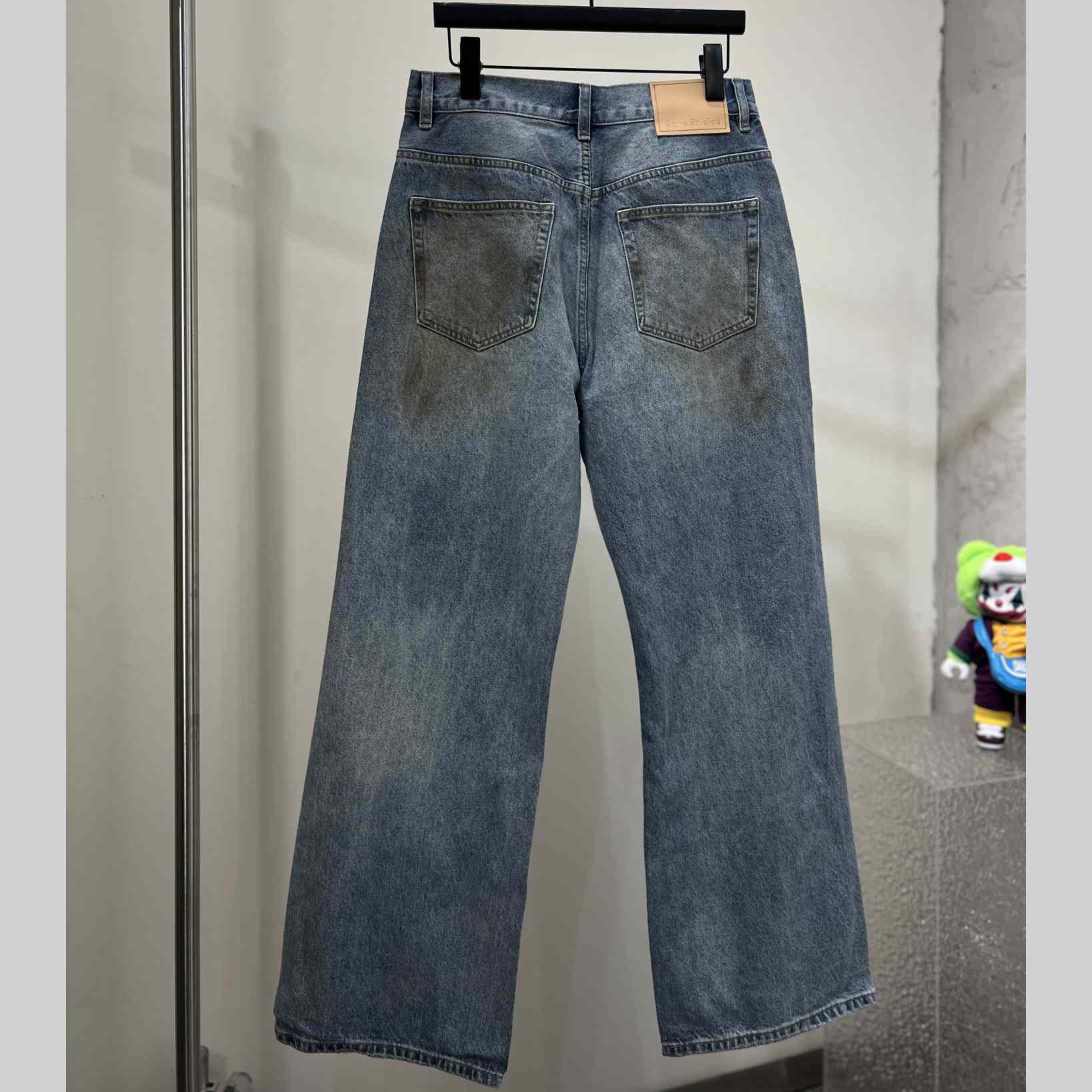 Acne Studios Mud Distressed Micro Flared Baggy Pants - EUR FASHION