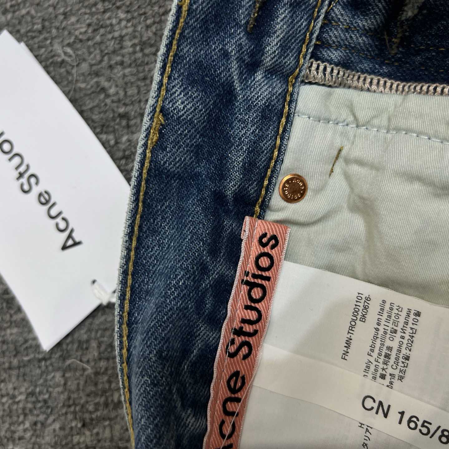 Acne Studios Mud Distressed Micro Flared Baggy Pants - EUR FASHION