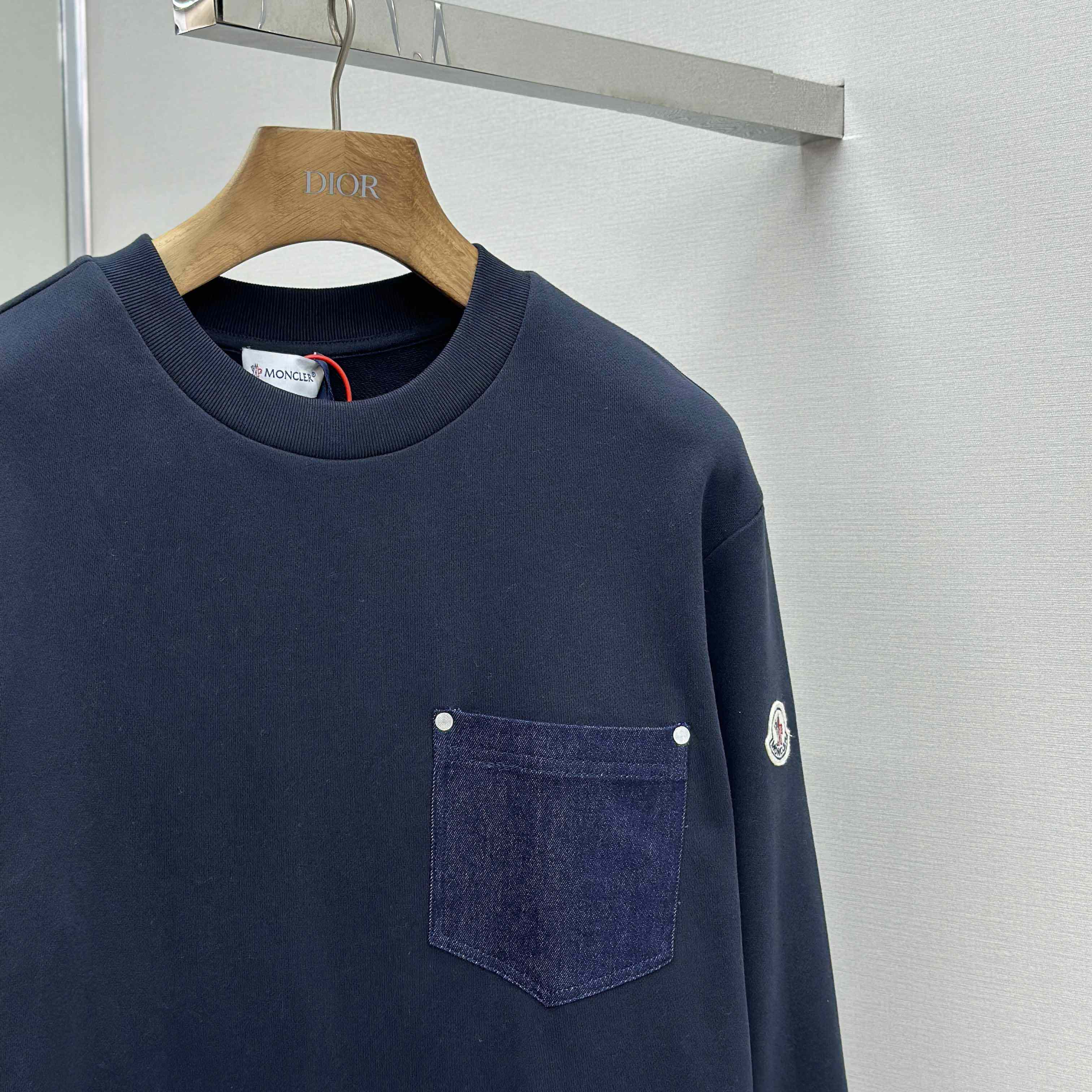 Moncler Cotton & Denim Sweatshirt - EUR FASHION