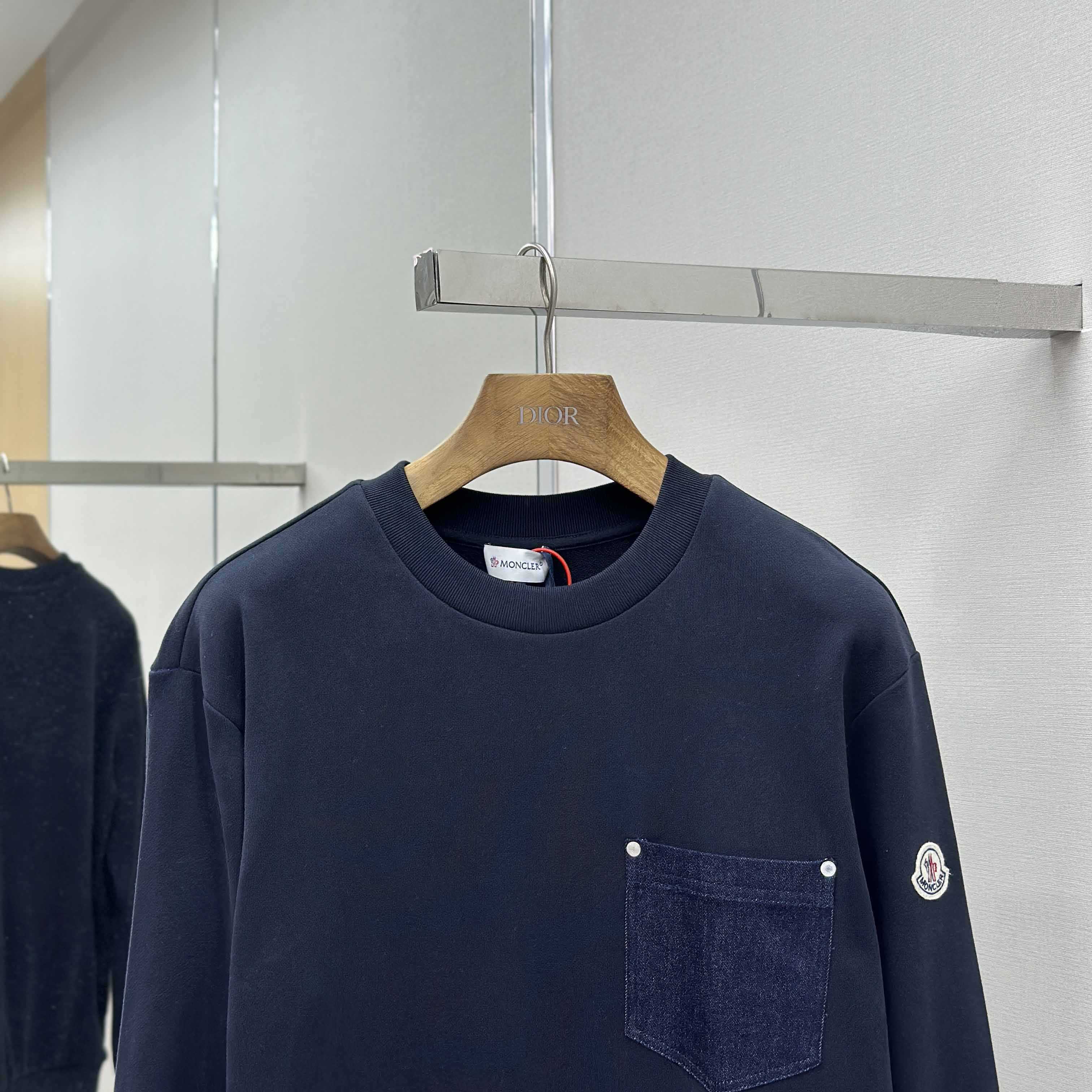 Moncler Cotton & Denim Sweatshirt - EUR FASHION