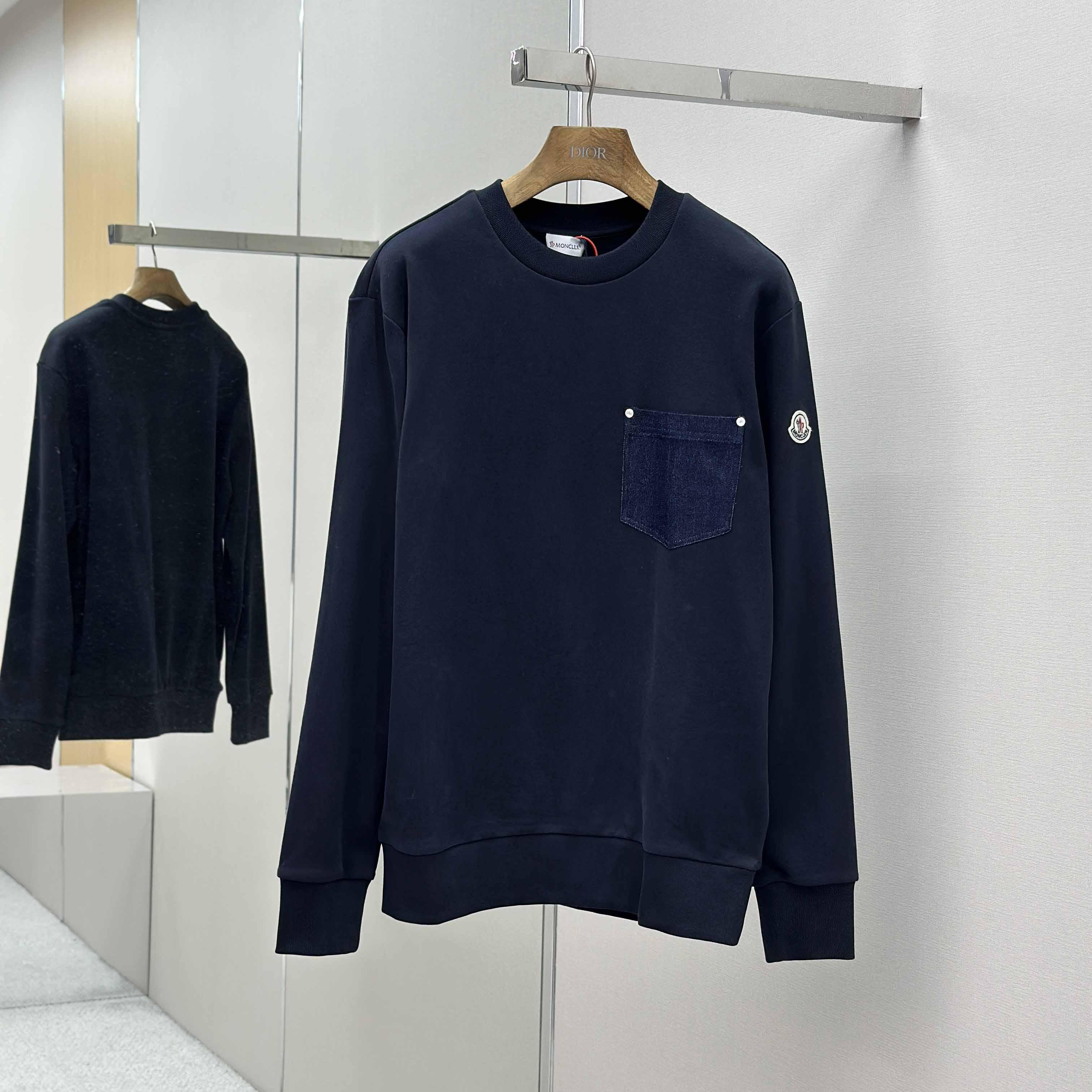 Moncler Cotton & Denim Sweatshirt - EUR FASHION