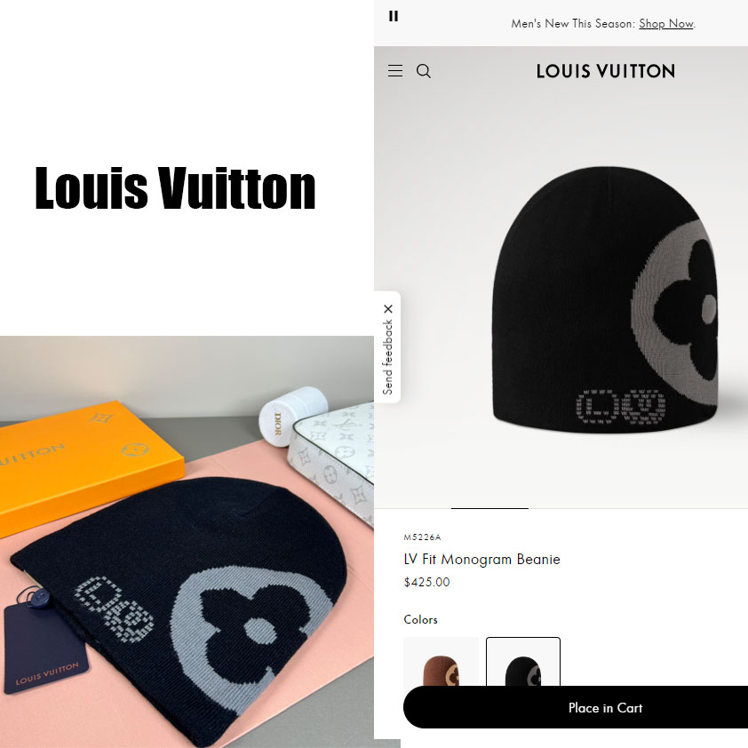 Louis Vuitton LV Fit Monogram Beanie   M5226A - EUR FASHION