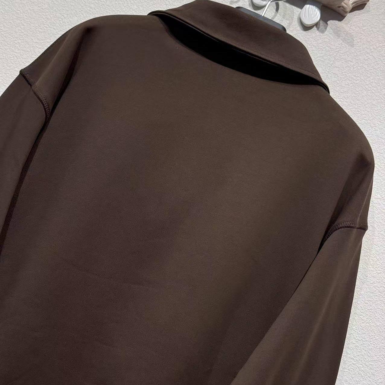 Prada Cotton Triangle Chest Quarter-Zip Sweatshirt - EUR FASHION