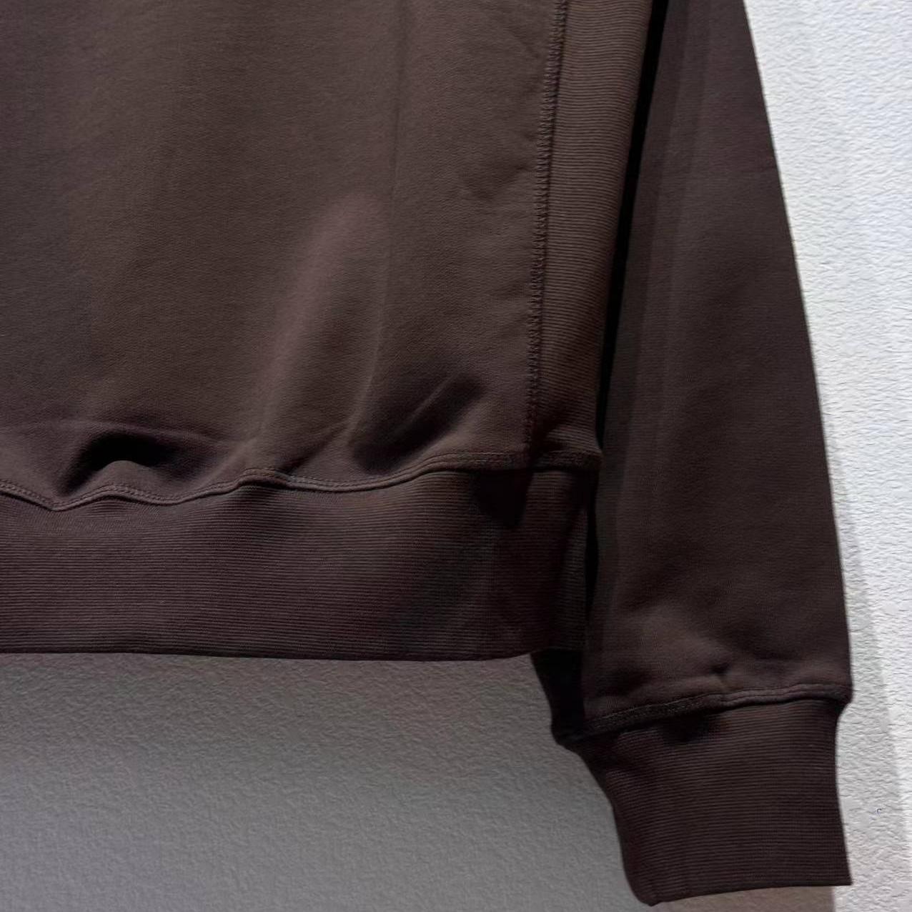 Prada Cotton Triangle Chest Quarter-Zip Sweatshirt - EUR FASHION