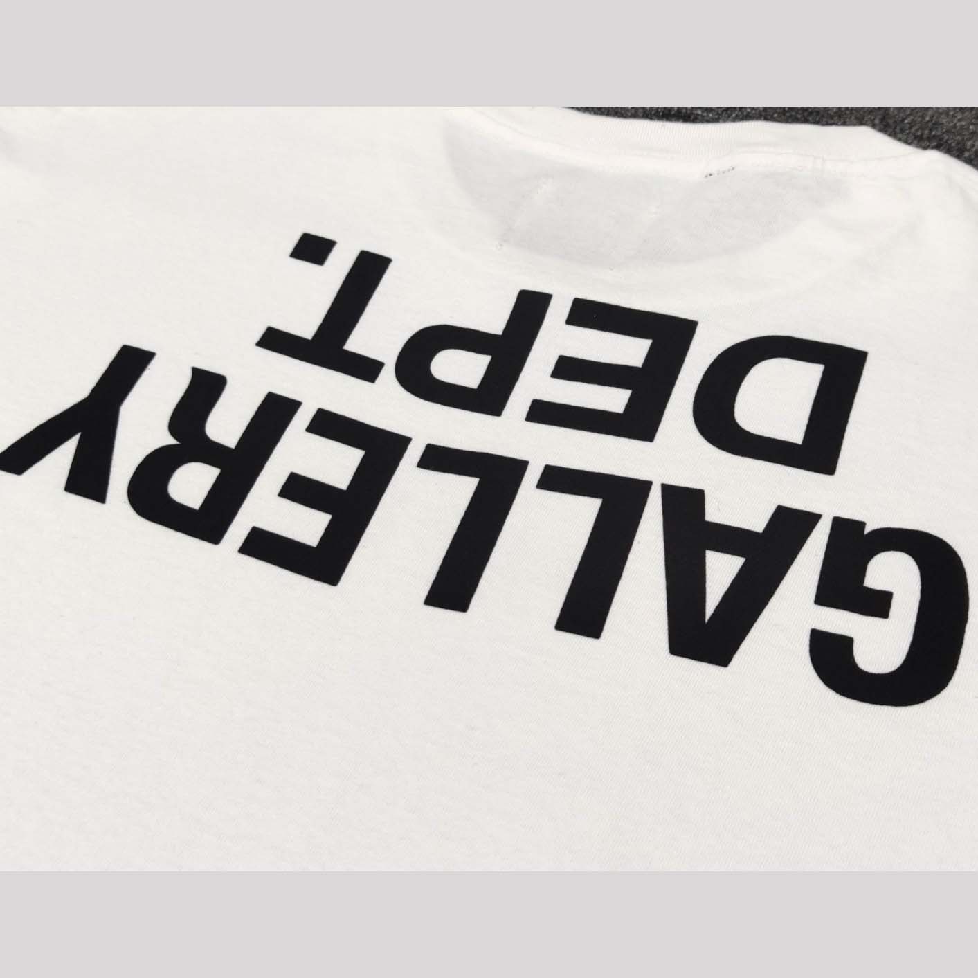 Gallery Dept Tee White Black Used Small - EUR FASHION
