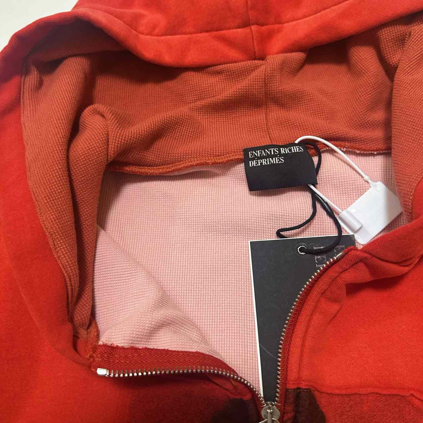 Enfants Riches Déprimés Anti Proces Thermal Lined Zip Hoodie 'Pompeian Red' - EUR FASHION