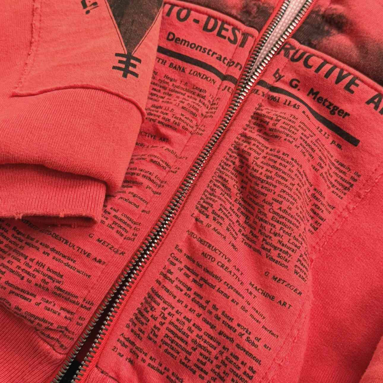 Enfants Riches Déprimés Anti Proces Thermal Lined Zip Hoodie 'Pompeian Red' - EUR FASHION