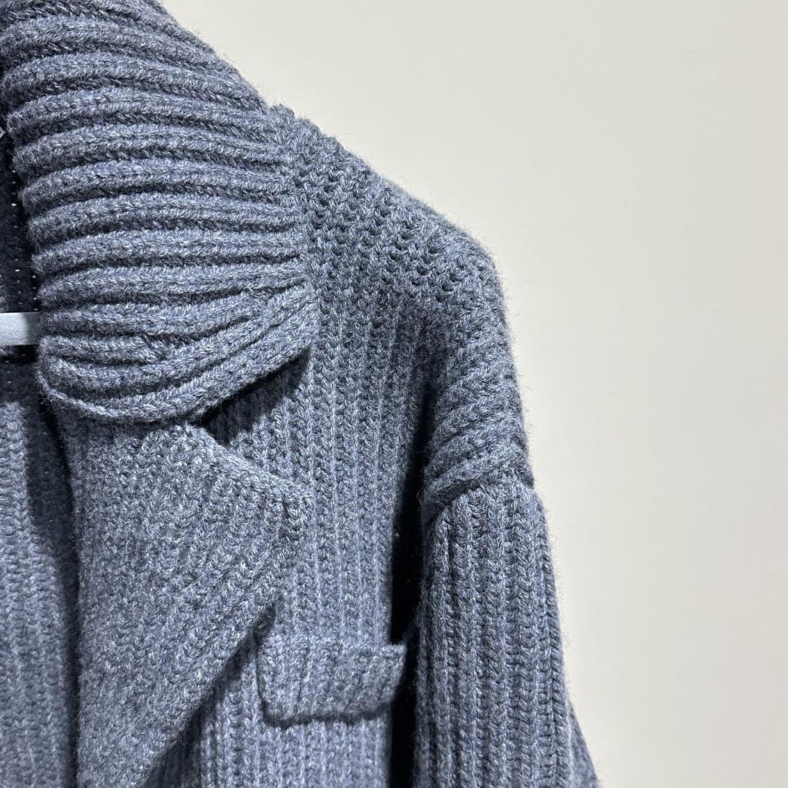 Bottega Veneta Gray Felted Coat - EUR FASHION