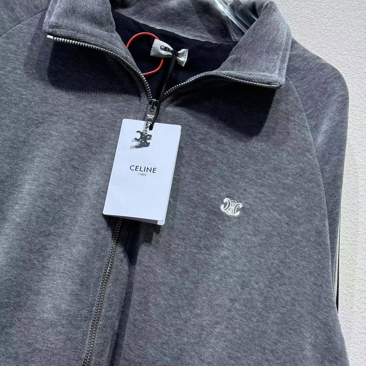 Celine Tracksuit Jacket In Velvet Cotton - EUR FASHION