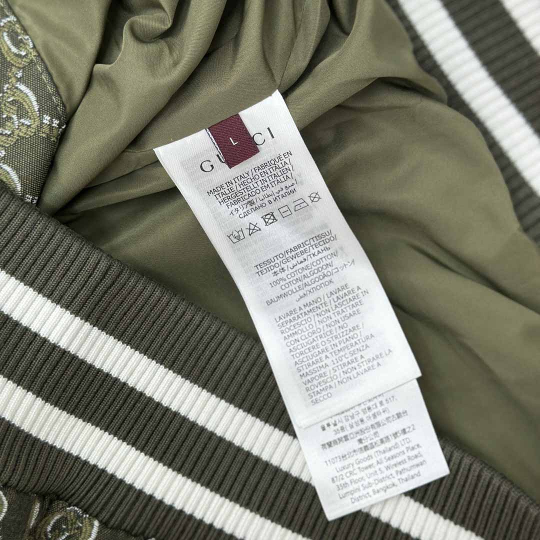 Gucci Logo-Jacquard Padded Cotton-Twill Bomber Jacket - EUR FASHION