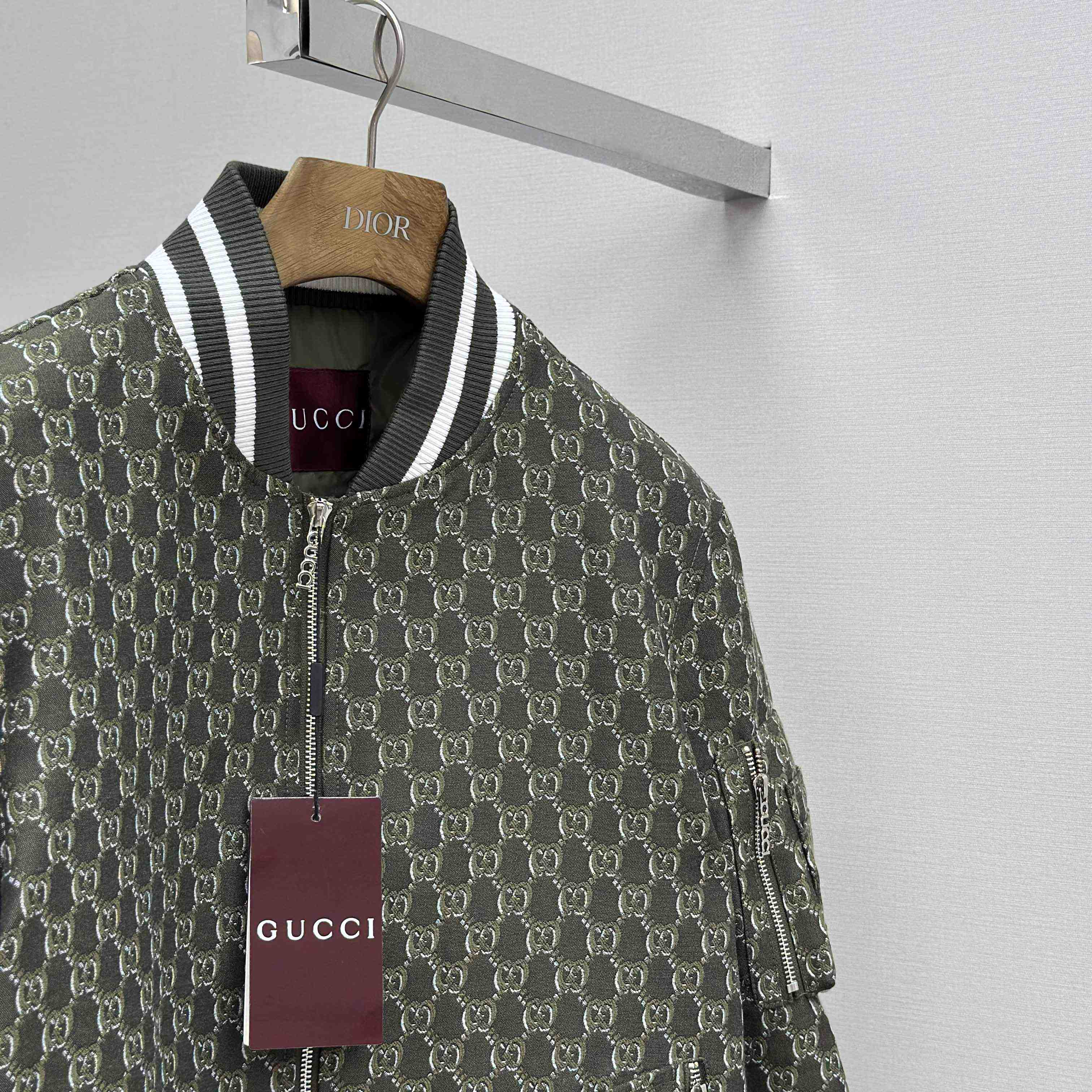 Gucci Logo-Jacquard Padded Cotton-Twill Bomber Jacket - EUR FASHION