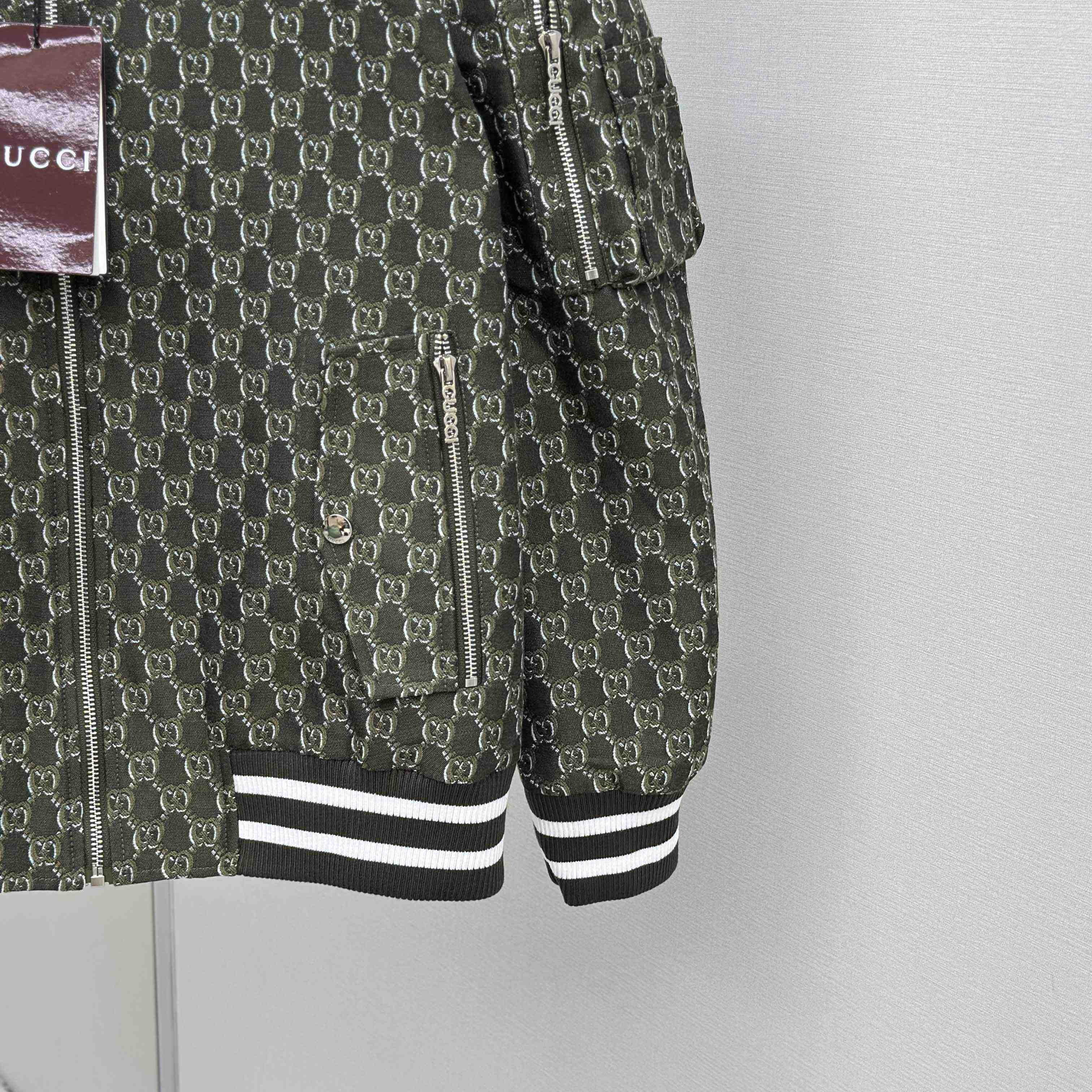 Gucci Logo-Jacquard Padded Cotton-Twill Bomber Jacket - EUR FASHION