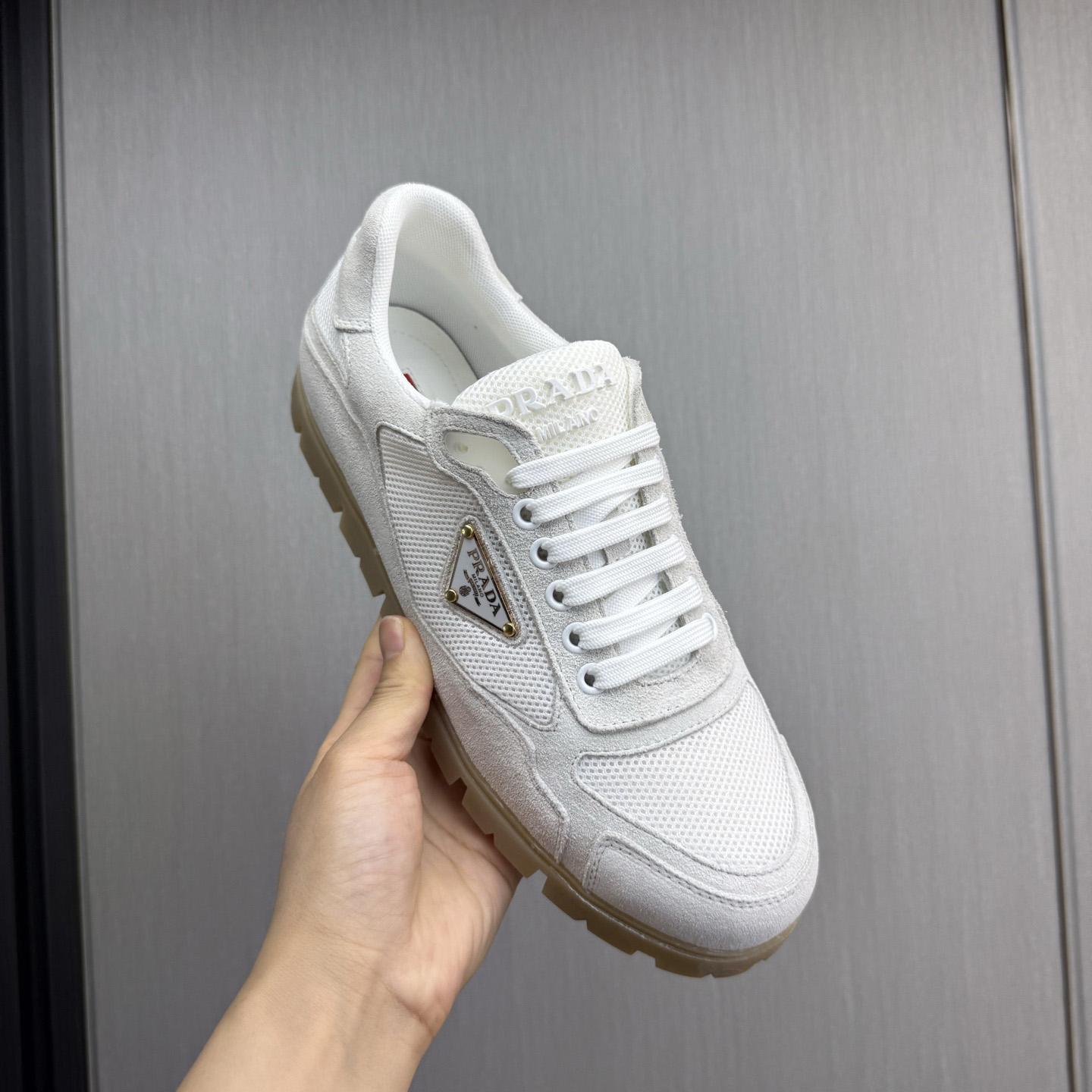 Prada Trail Mesh Fabric And Suede Sneakers - EUR FASHION