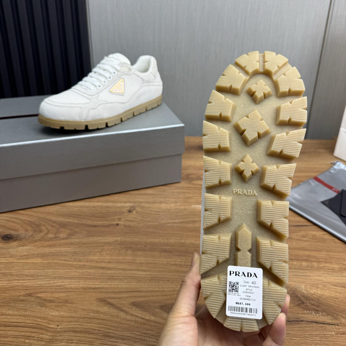Prada Trail Mesh Fabric And Suede Sneakers - EUR FASHION
