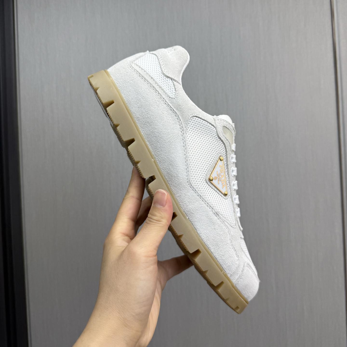 Prada Trail Mesh Fabric And Suede Sneakers - EUR FASHION