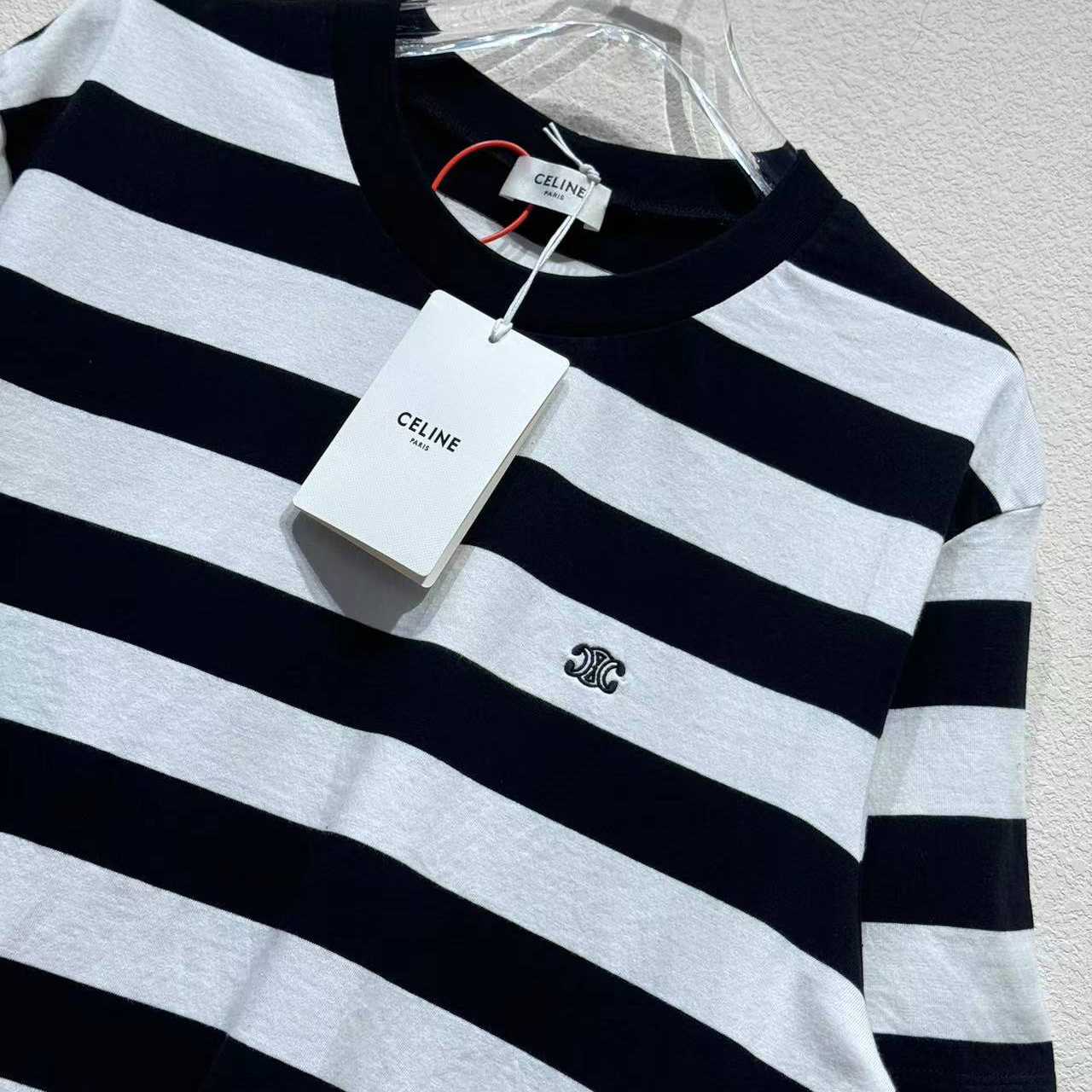 Celine Triomphe Loose T-shirt In Cotton Jersey - EUR FASHION