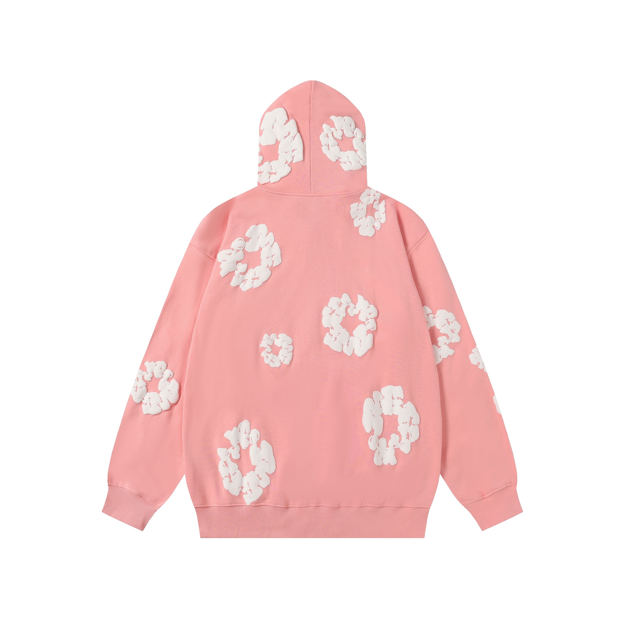 Denim Tears Cotton Wreath Zip Hoodie Pink - EUR FASHION