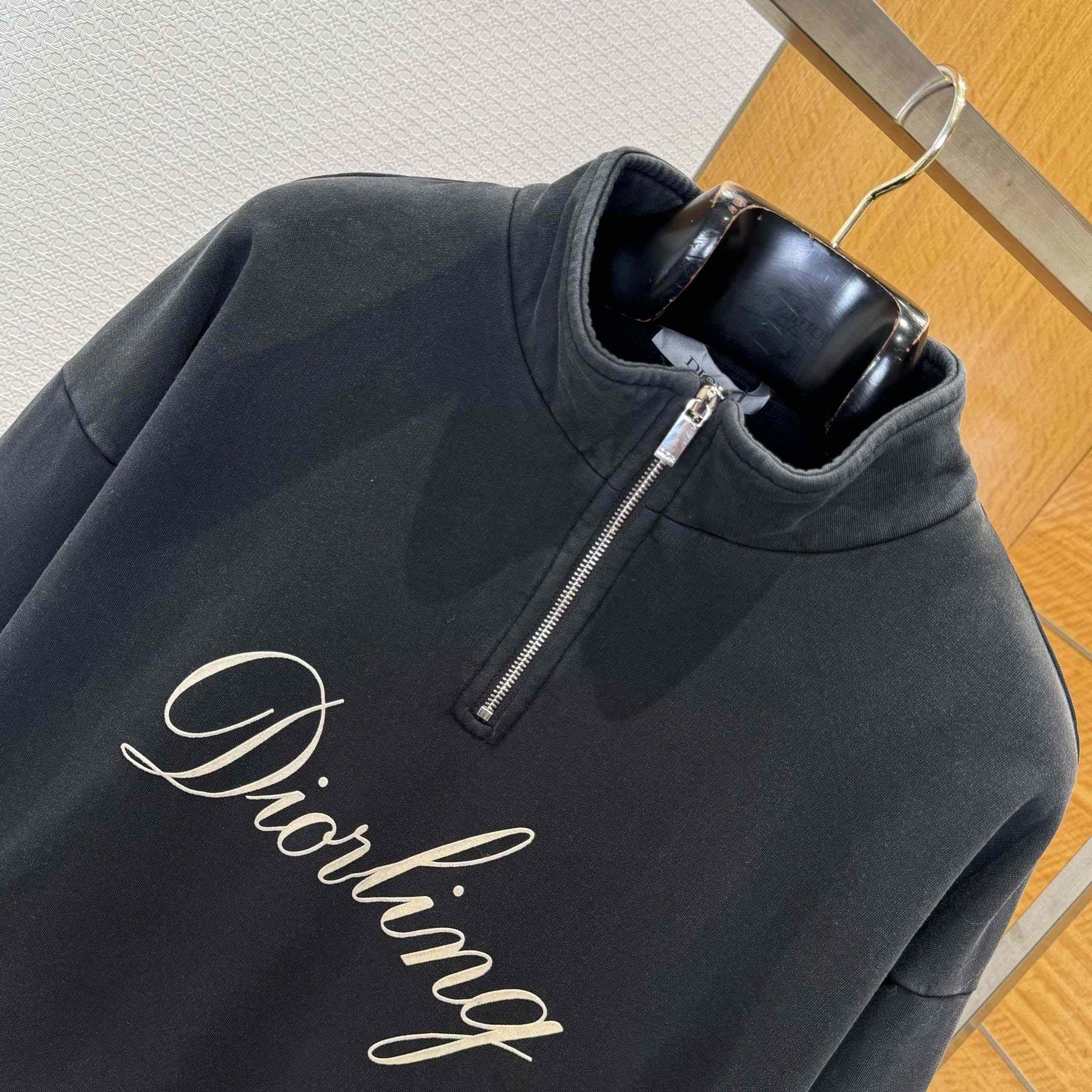 Dior Diorling Sweatshirt With Zipped Collar  - EUR FASHION