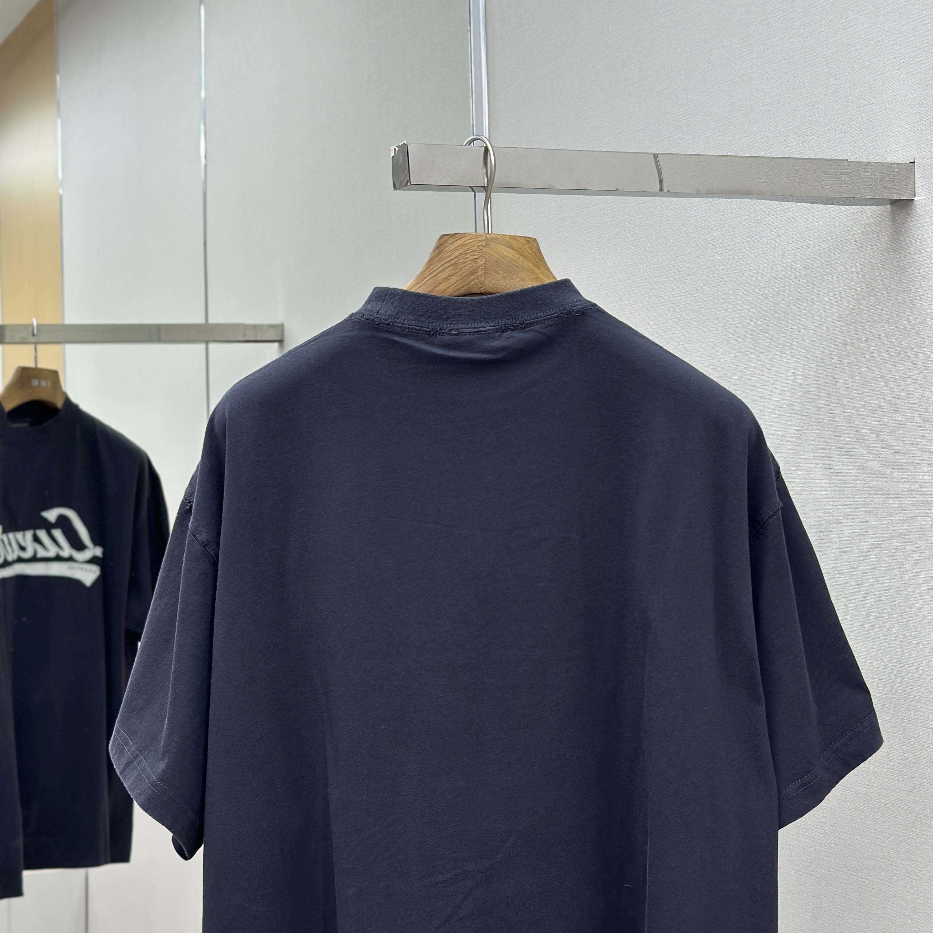 Balenciaga Luxury Script Oversized T-Shirt In Washed Black - EUR FASHION