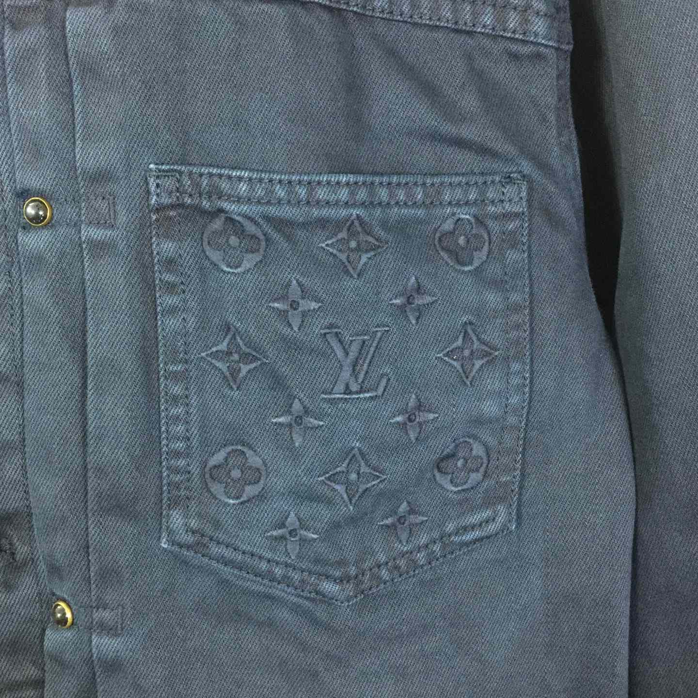 Louis Vuitton Garment-Dyed Denim Type II Trucker Jacket   1AHUY5 - EUR FASHION