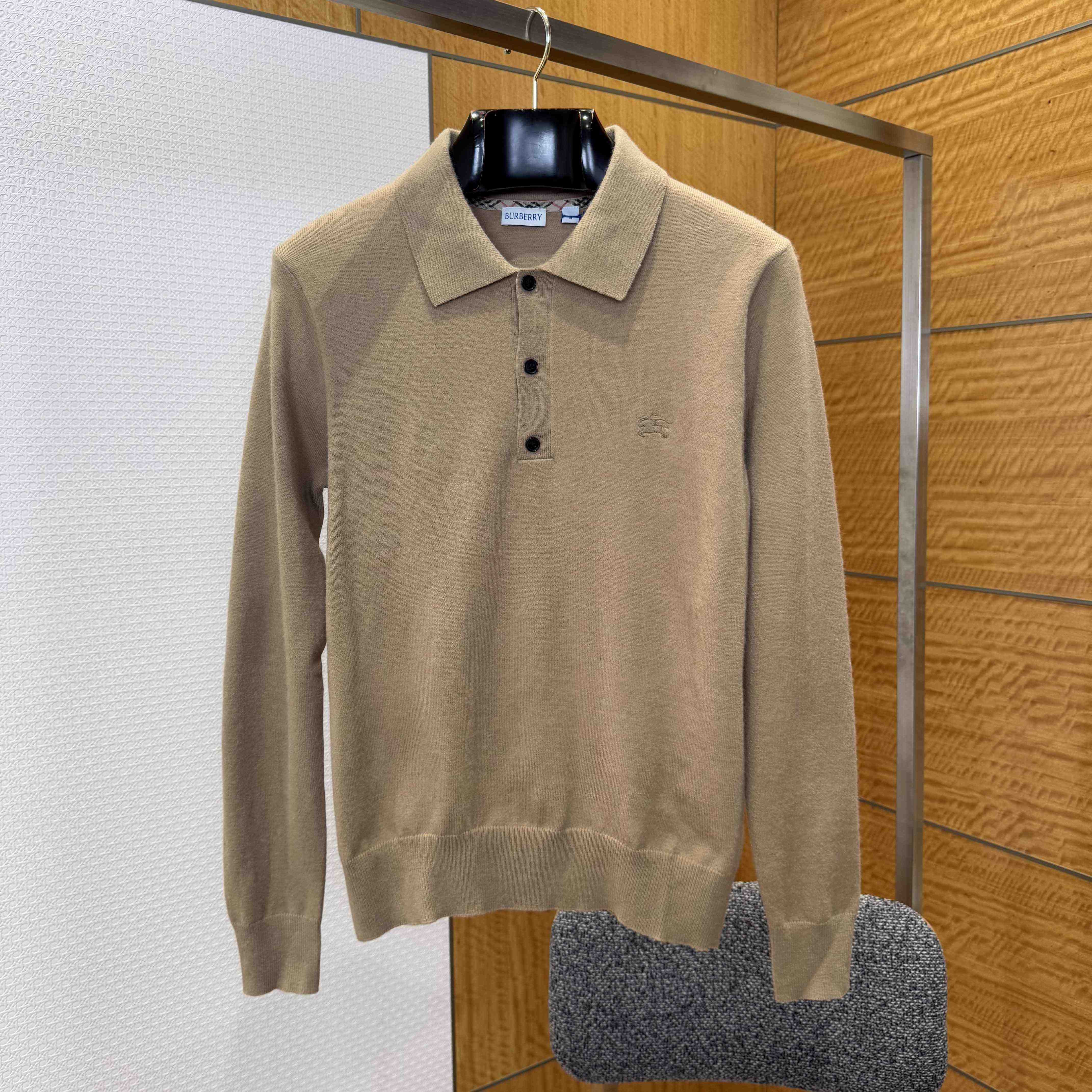 Burberry Long-sleeve Cashmere Blend Polo Shirt - EUR FASHION