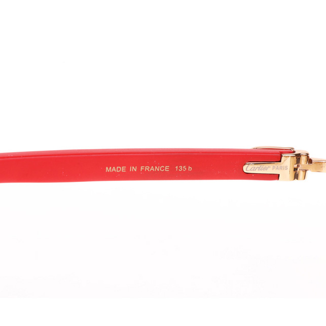 Cartier CT_3524012 Red Wood Sunglasses In Gold Brown - EUR FASHION