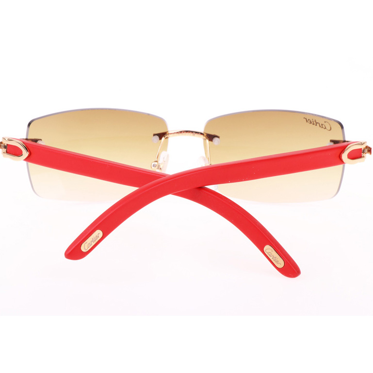 Cartier CT_3524012 Red Wood Sunglasses In Gold Brown - EUR FASHION