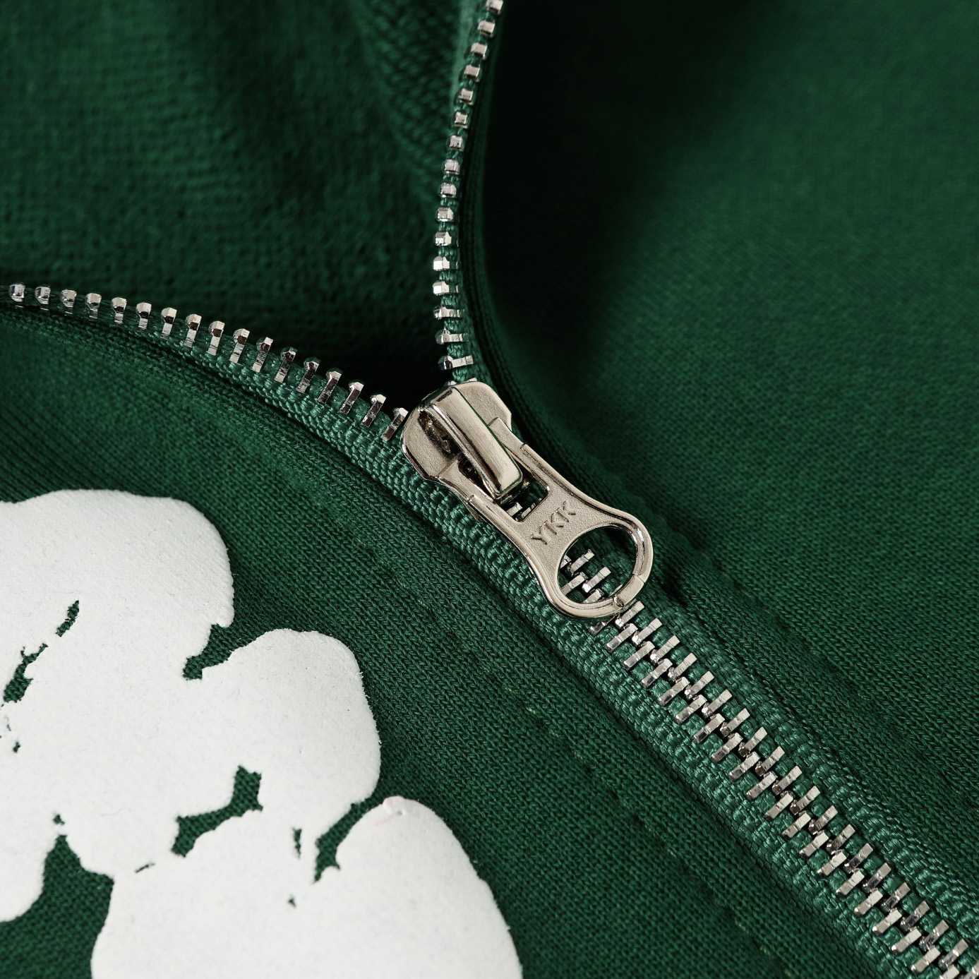 Denim Tears Cotton Wreath Zip Hoodie Green - EUR FASHION
