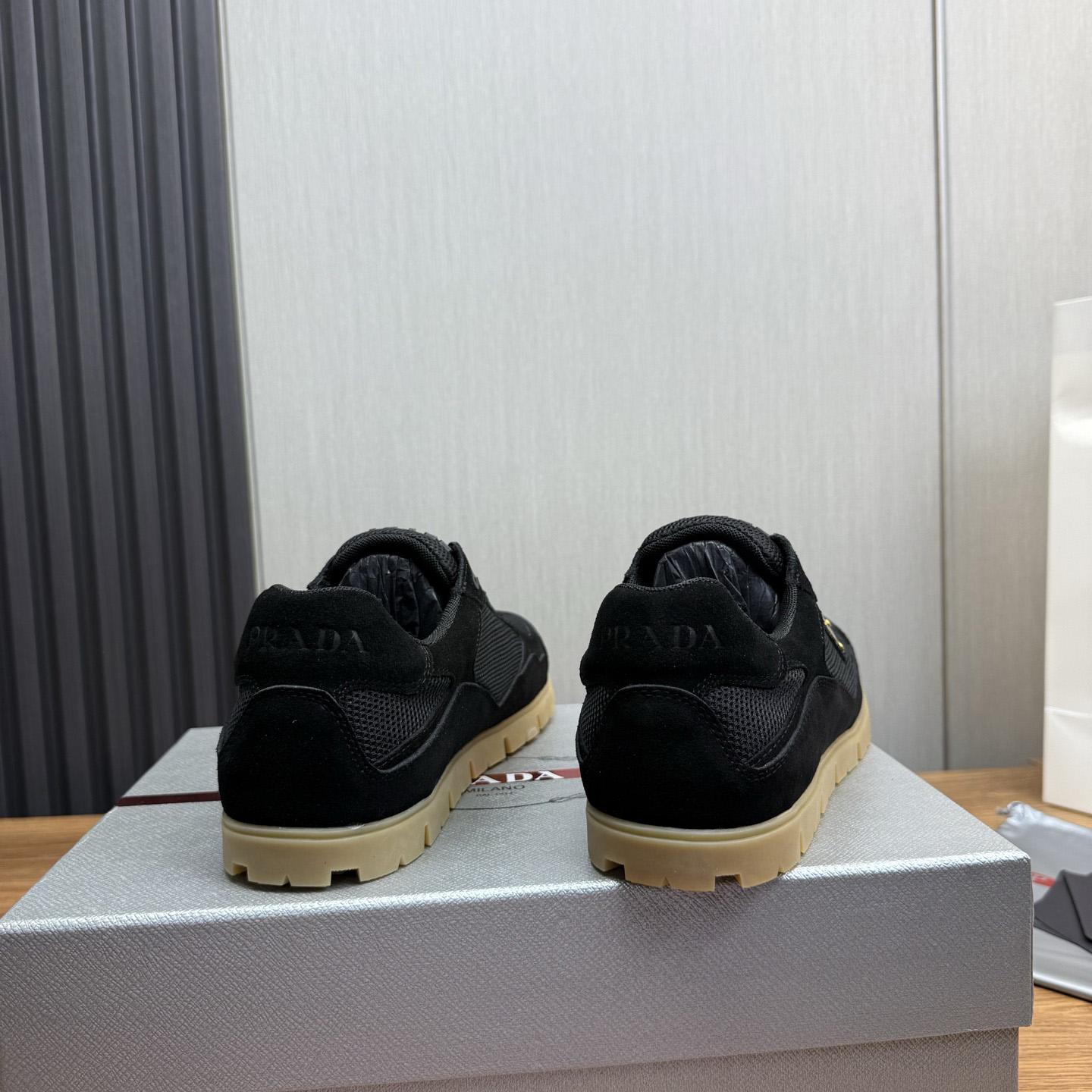 Prada Trail Mesh Fabric And Suede Sneakers - EUR FASHION