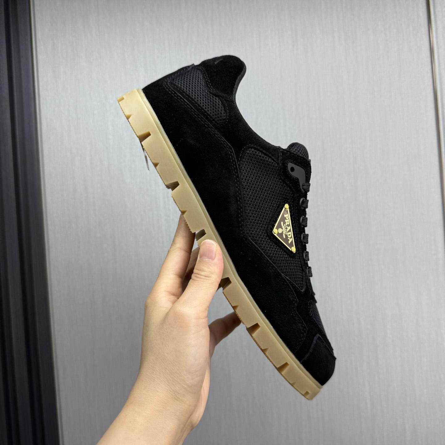 Prada Trail Mesh Fabric And Suede Sneakers - EUR FASHION