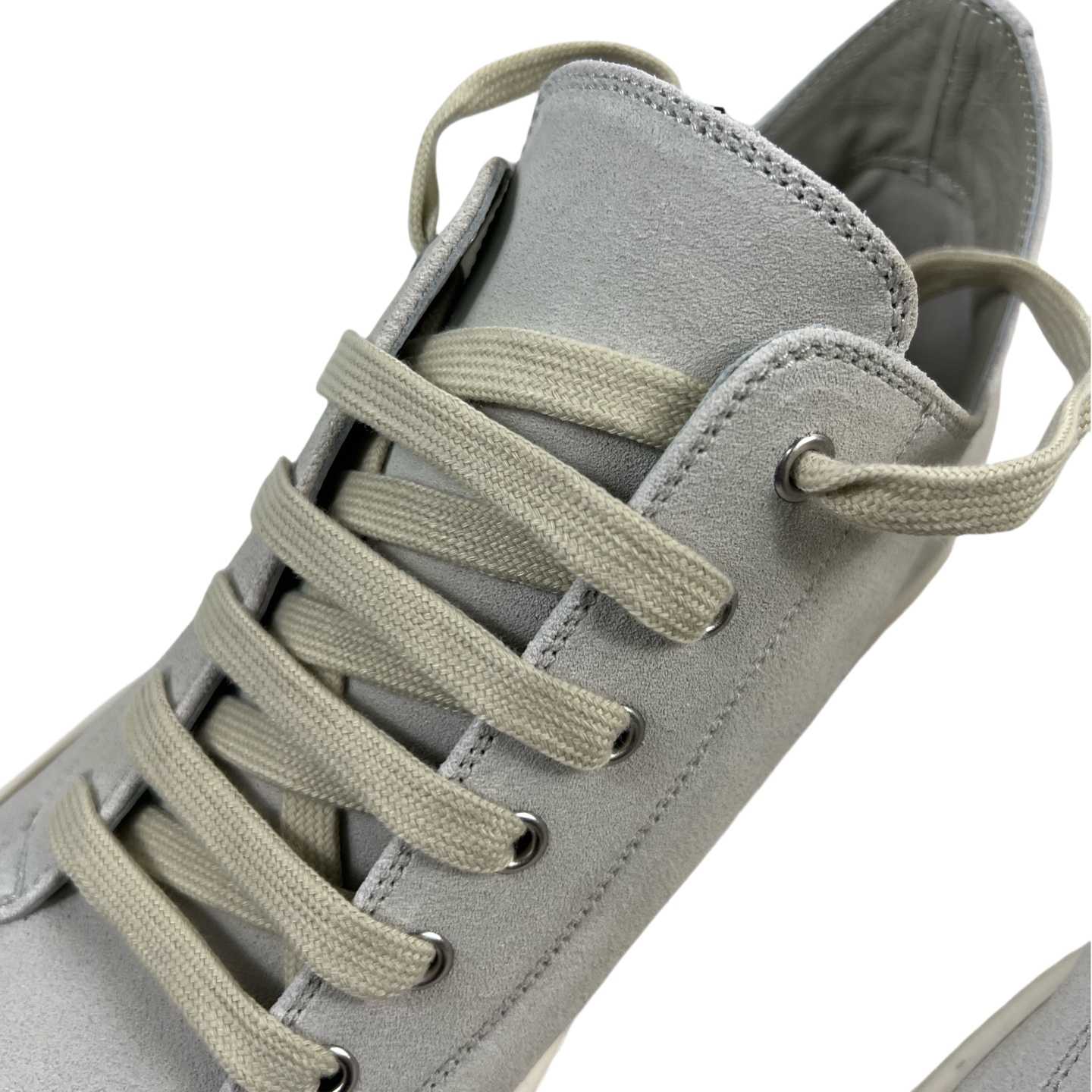 Rick Owens Low Tops Grey Suede Shoes - EUR FASHION