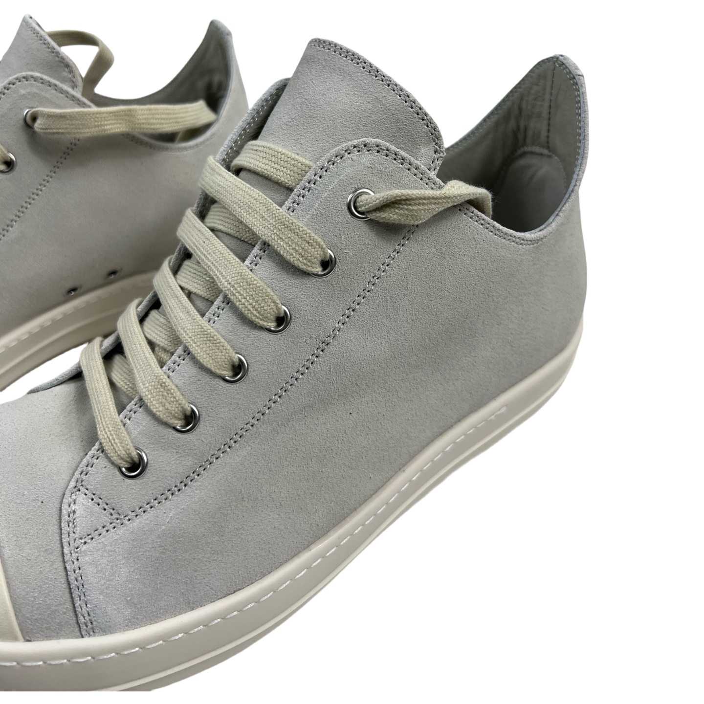 Rick Owens Low Tops Grey Suede Shoes - EUR FASHION