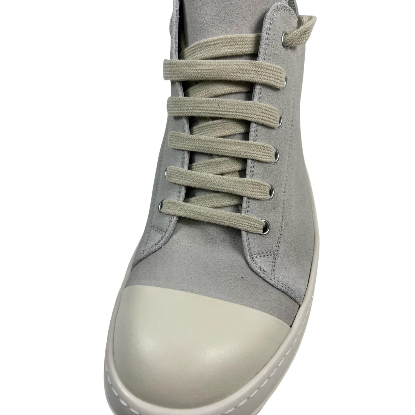 Rick Owens Low Tops Grey Suede Shoes - EUR FASHION