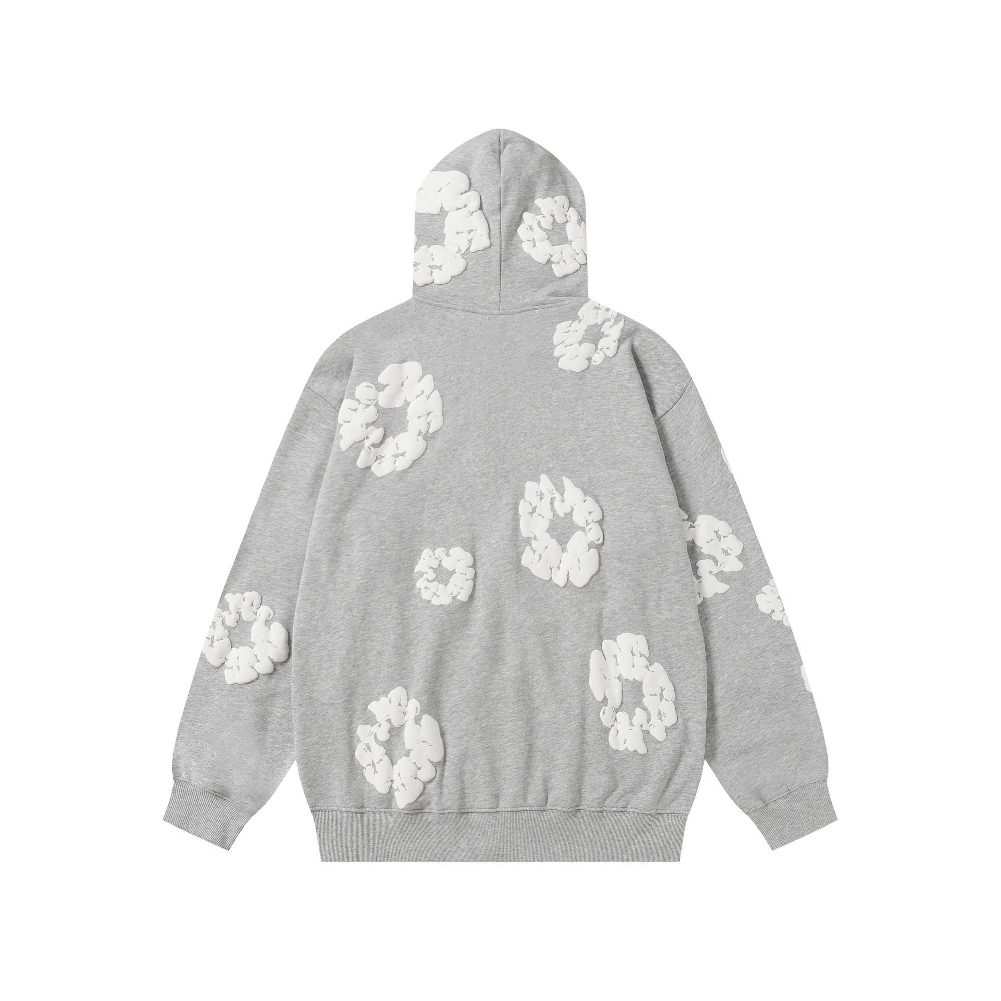 Denim Tears Cotton Wreath Zip Hoodie Grey - EUR FASHION