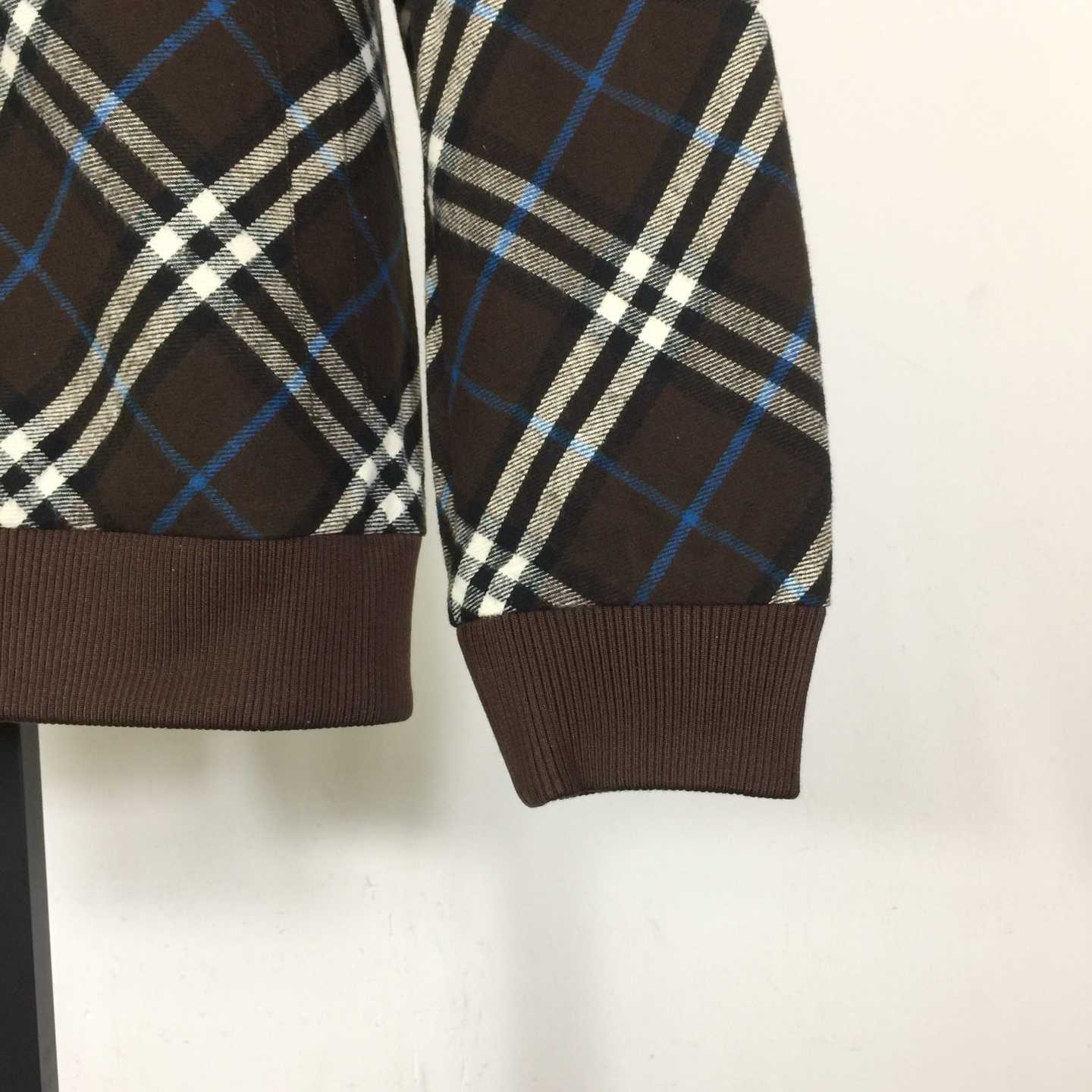 Burberry Check Wool Cashmere Bomber Jacket - EUR FASHION