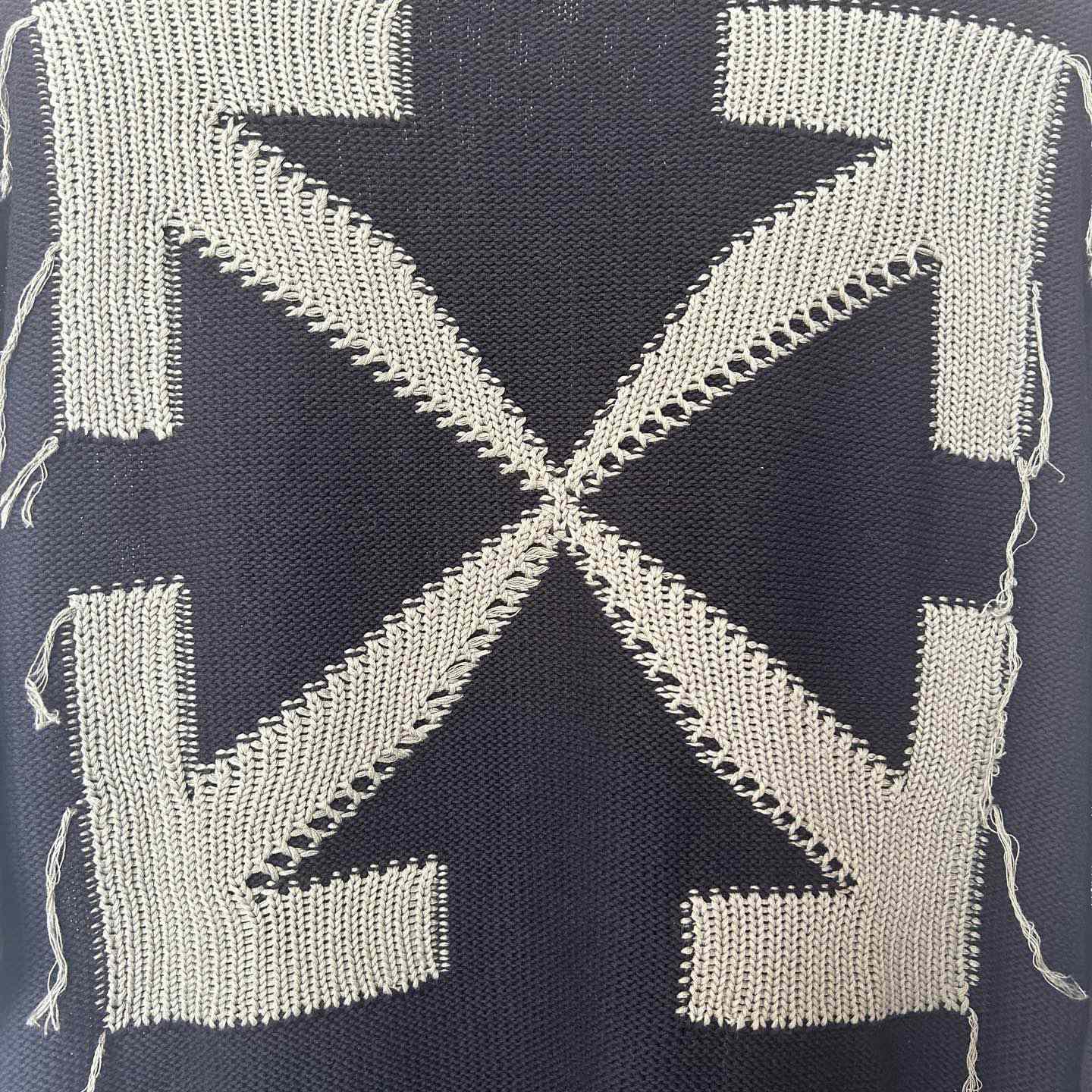 Off-White Reverse Arrow Diag Knit Crewneck 'Black/Green' - EUR FASHION