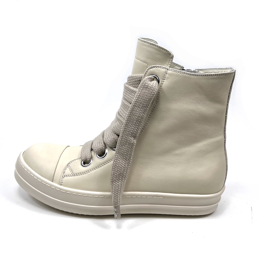 Rick Owens Lido High Sneaks Jumbo Laced Milk - EUR FASHION