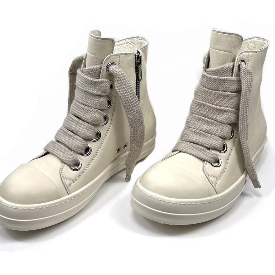 Rick Owens Lido High Sneaks Jumbo Laced Milk - EUR FASHION